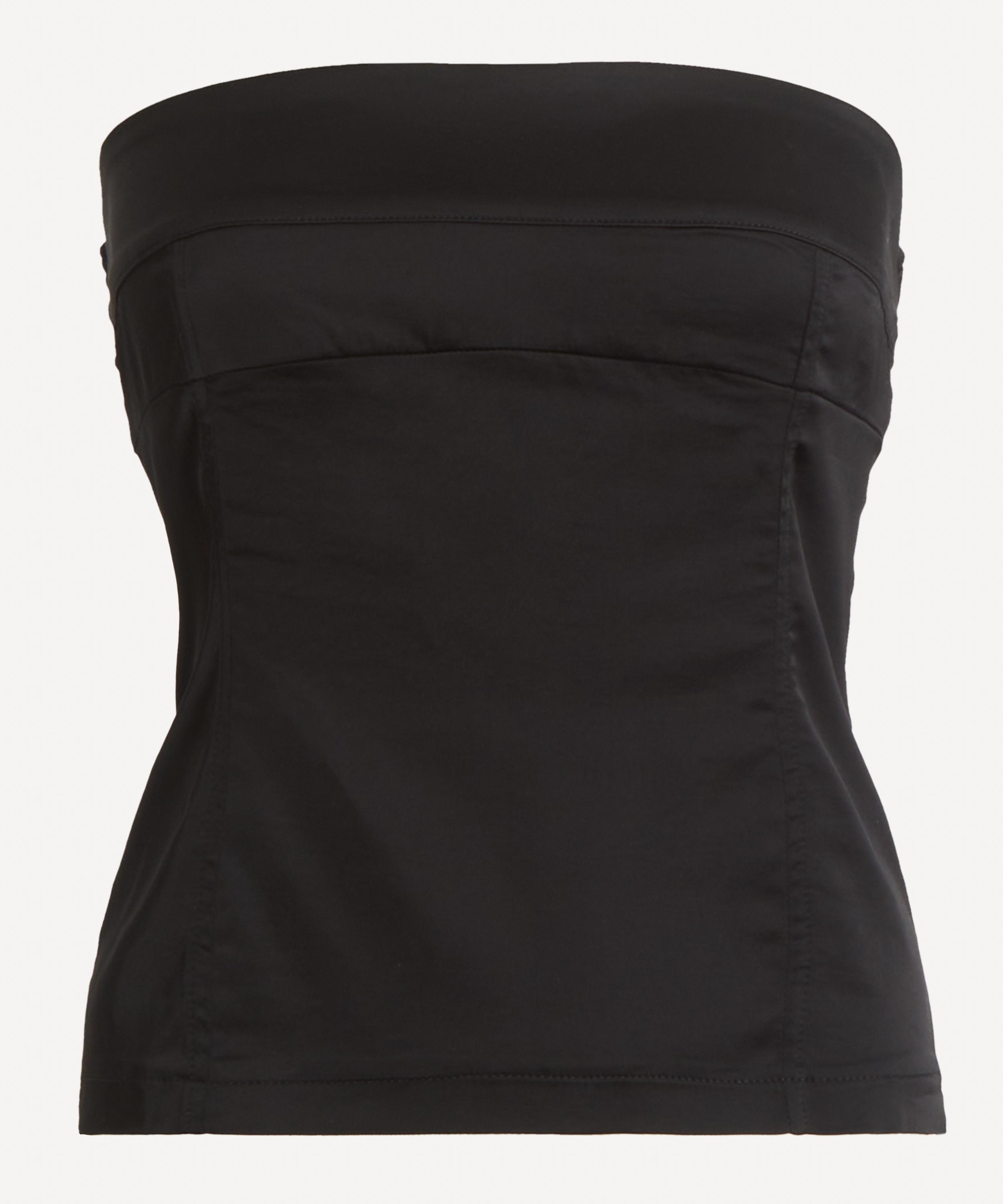 Coloma's - Lucila Black Satin Corset Top