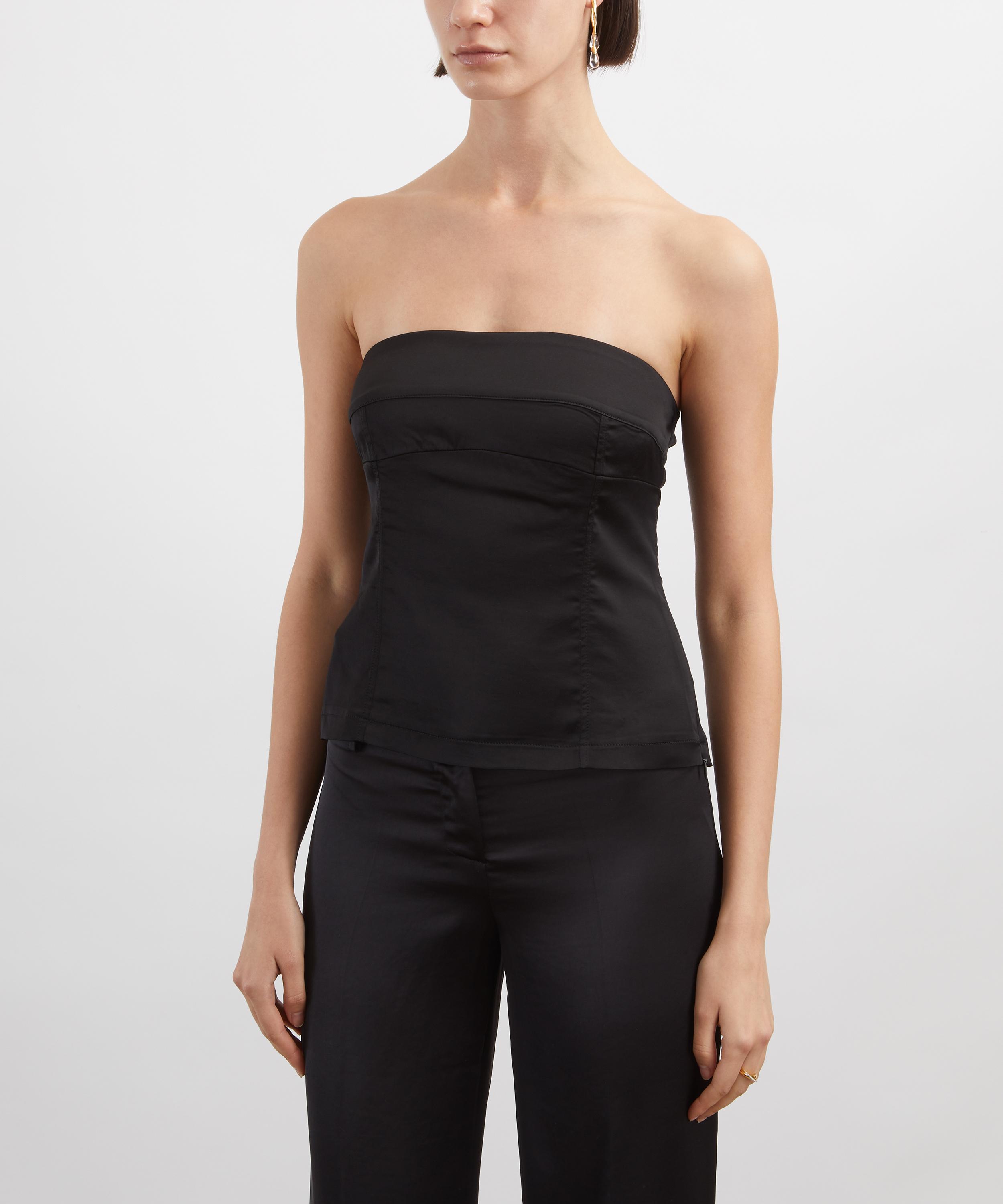 Coloma's - Lucila Black Satin Corset Top image number 2