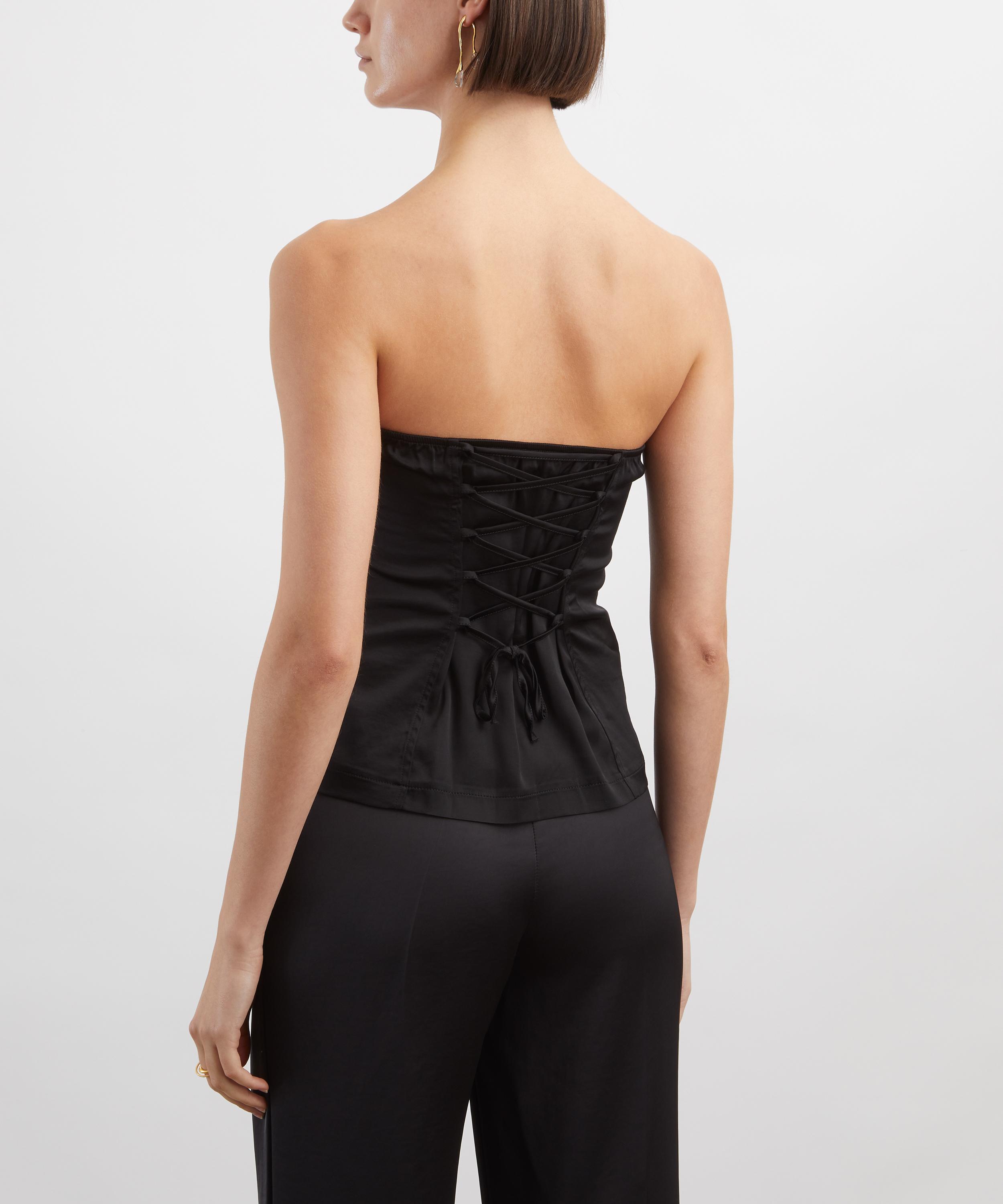 Coloma's - Lucila Black Satin Corset Top image number 3