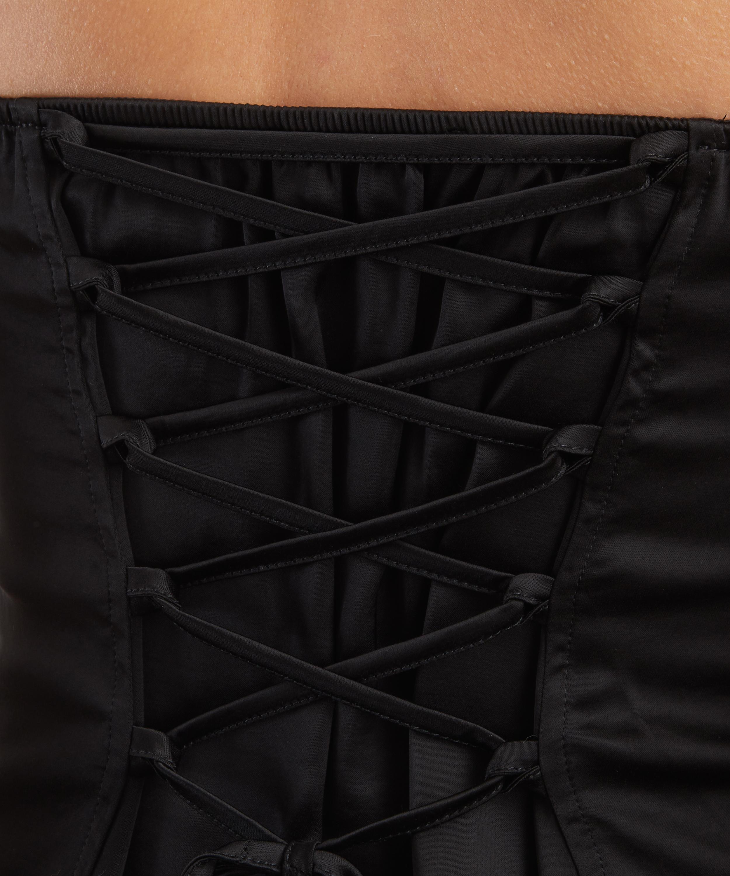 Coloma's - Lucila Black Satin Corset Top image number 4