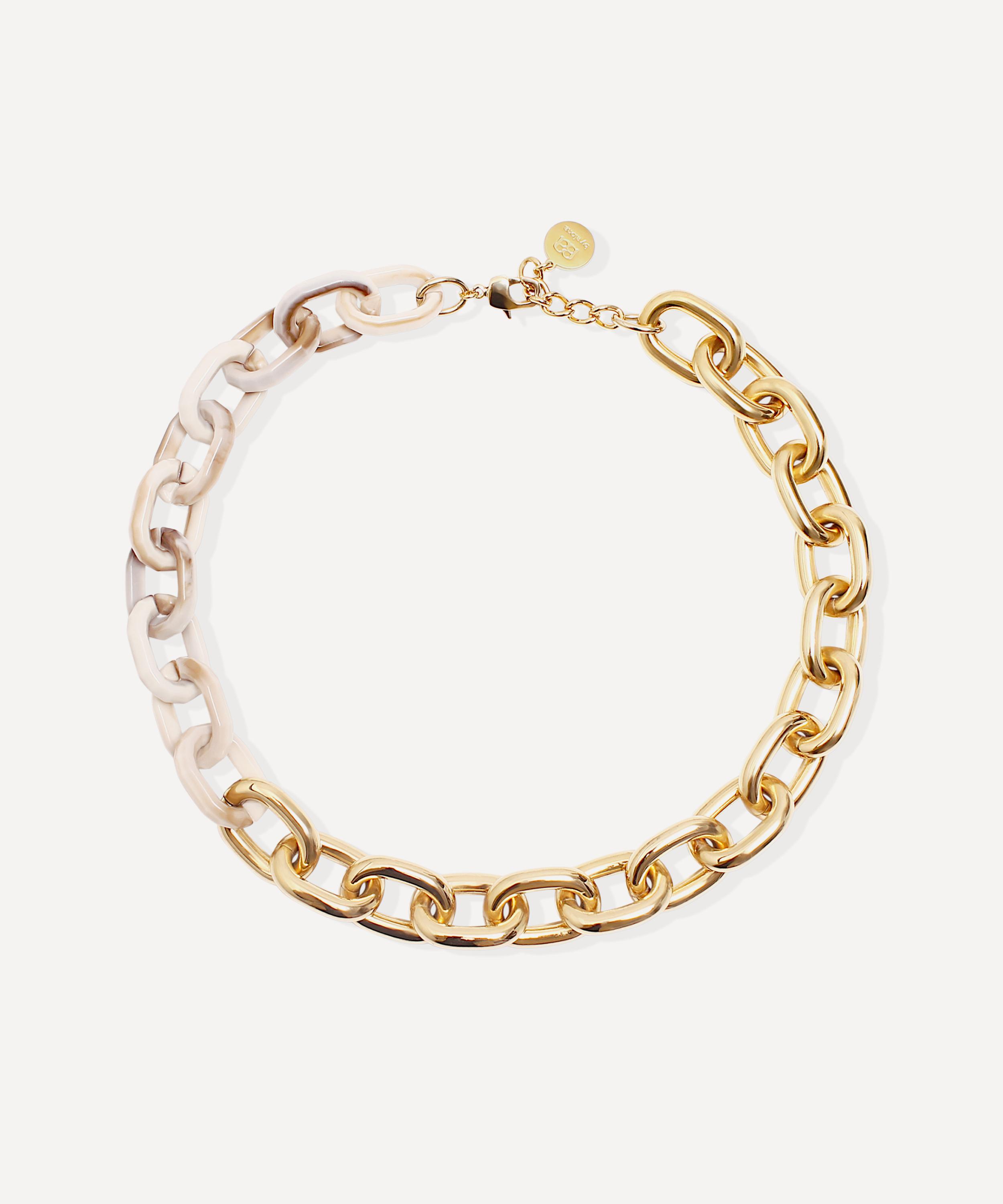 By Alona - 18ct Gold-Plated Astro Marbled Chain Necklace
