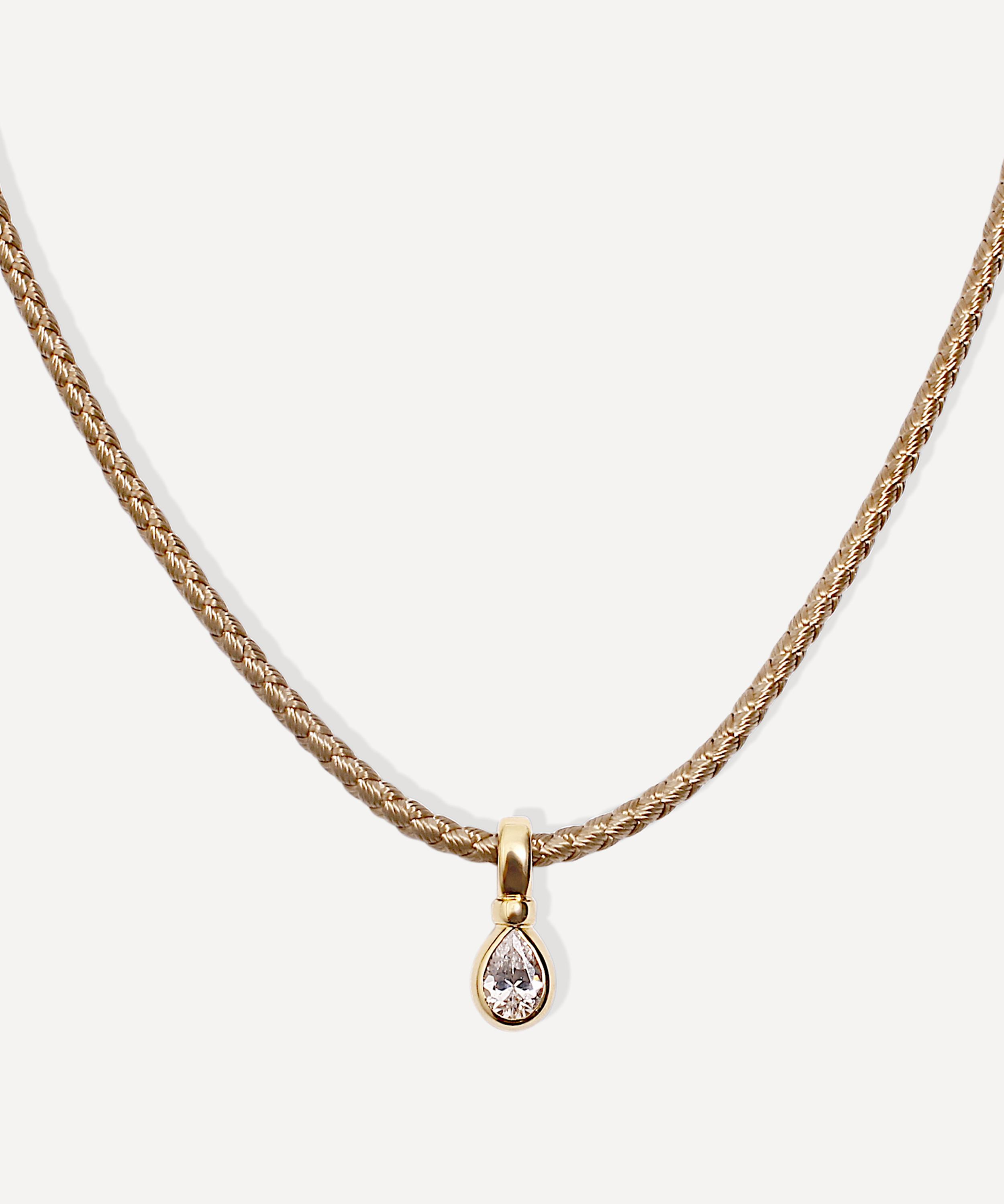 By Alona - 18ct Gold-Plated Auralis Zirconia Cord Necklace