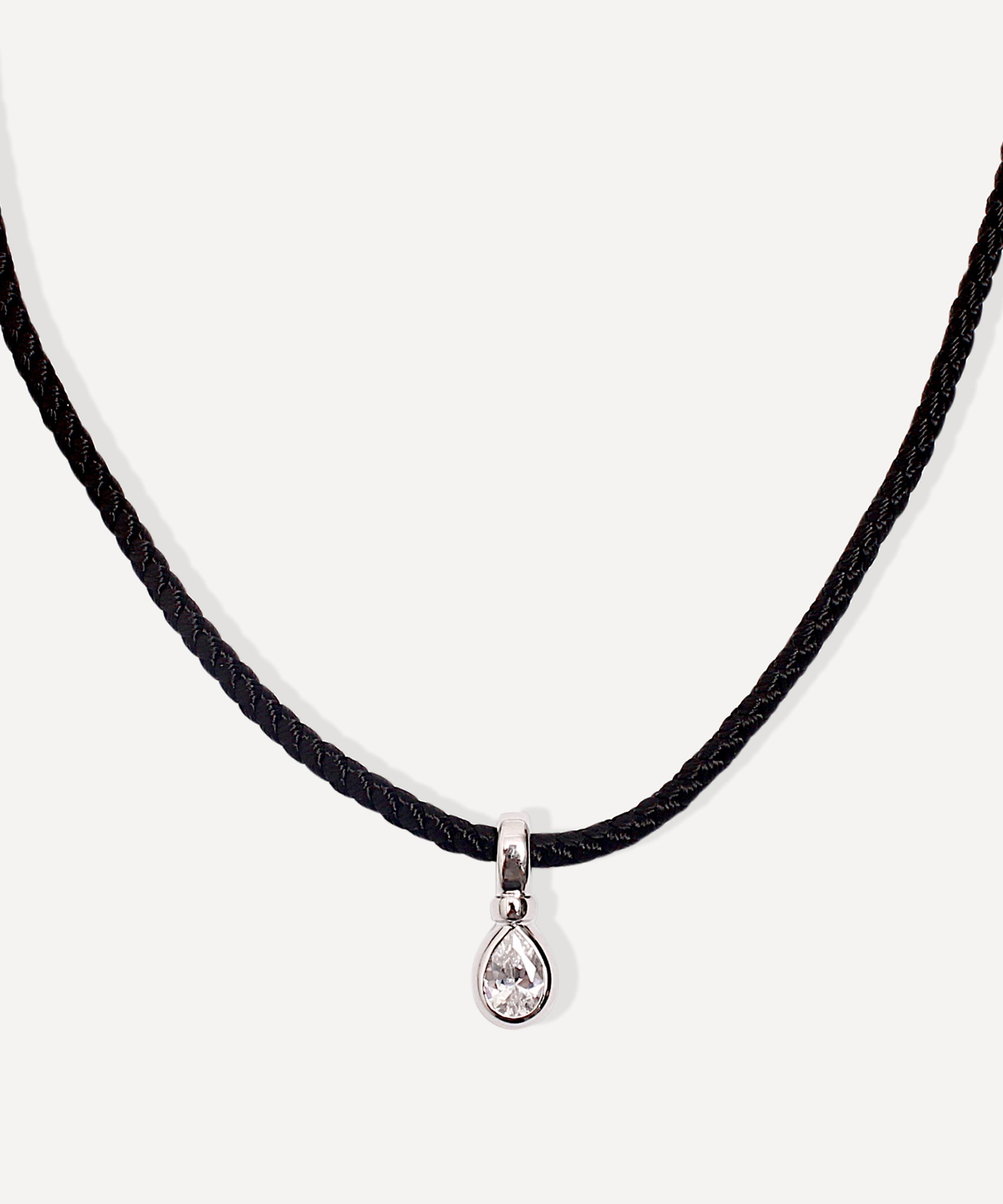 By Alona - 18ct Gold-Plated Auralis Zirconia Cord Necklace