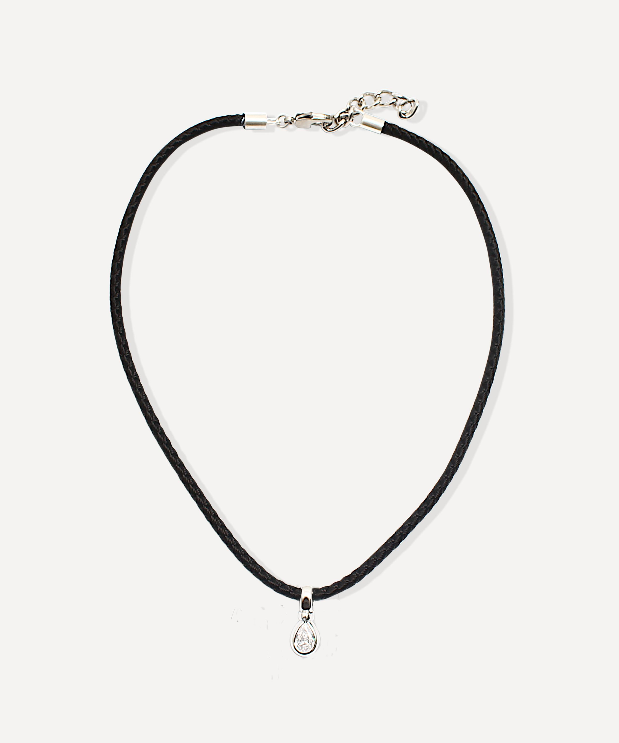 By Alona - 18ct Gold-Plated Auralis Zirconia Cord Necklace image number 1