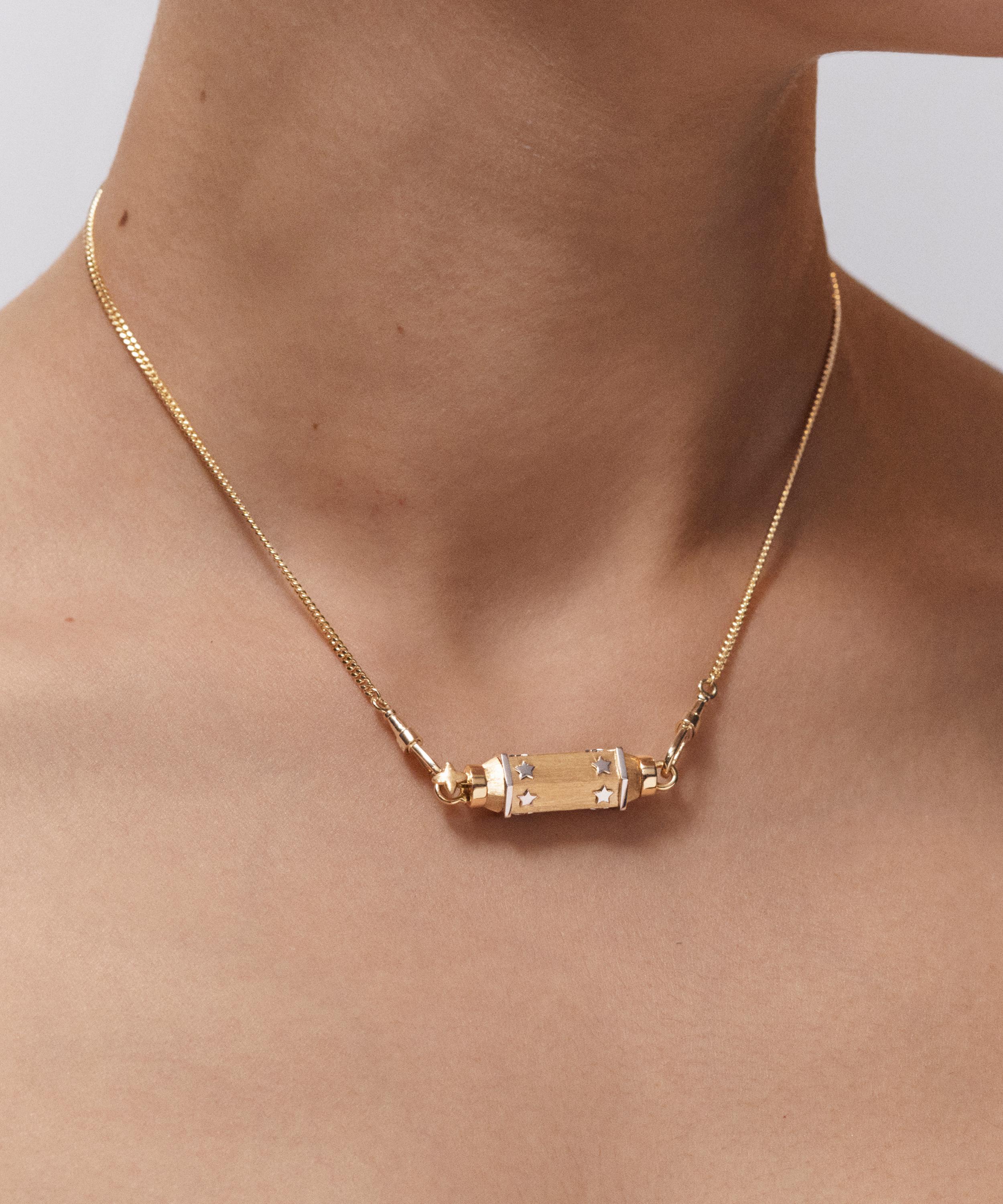 Marie Lichtenberg - 18ct Gold Baby Star Locket Necklace image number 1