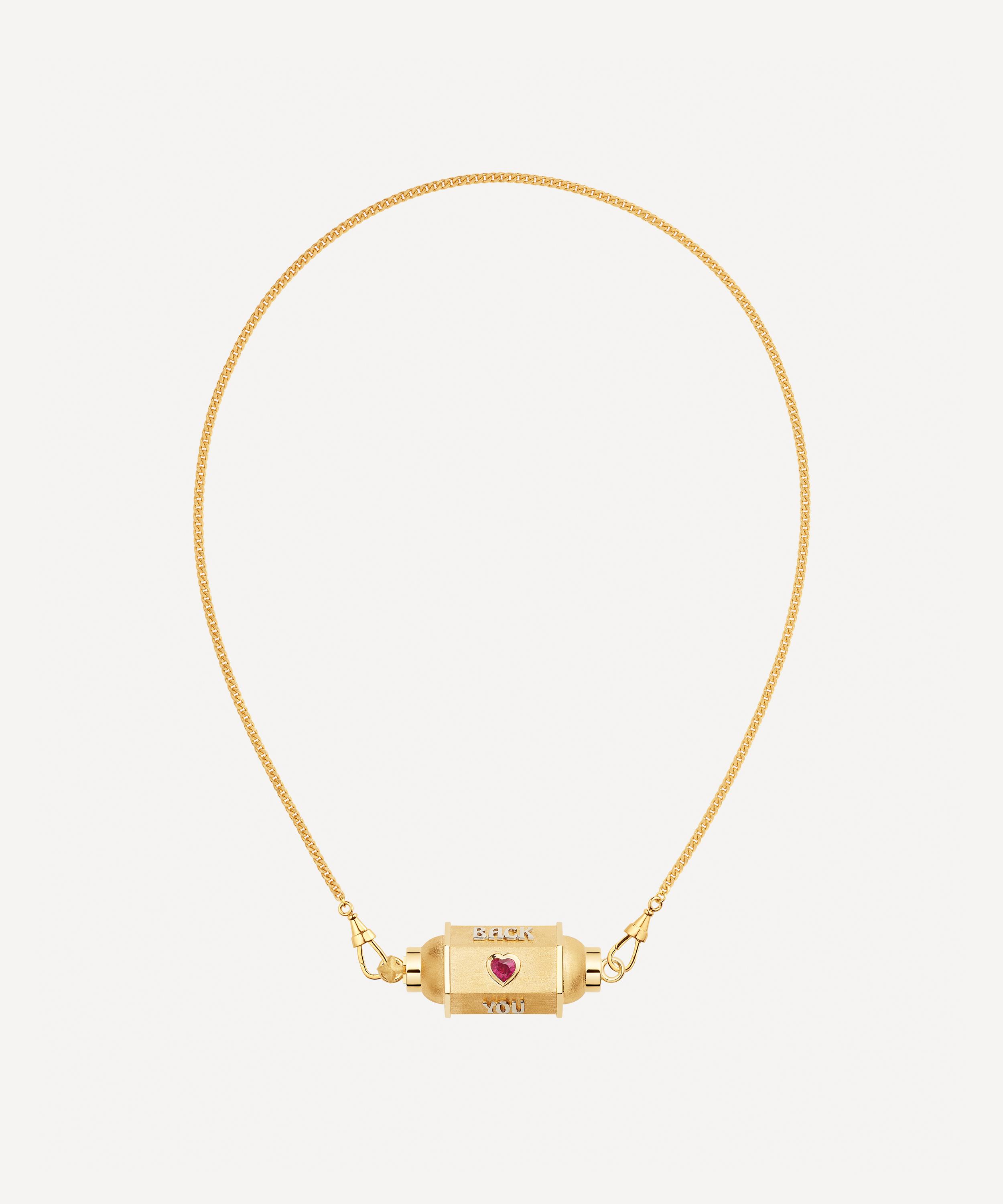 Marie Lichtenberg - 18ct Gold Love You Locket Necklace