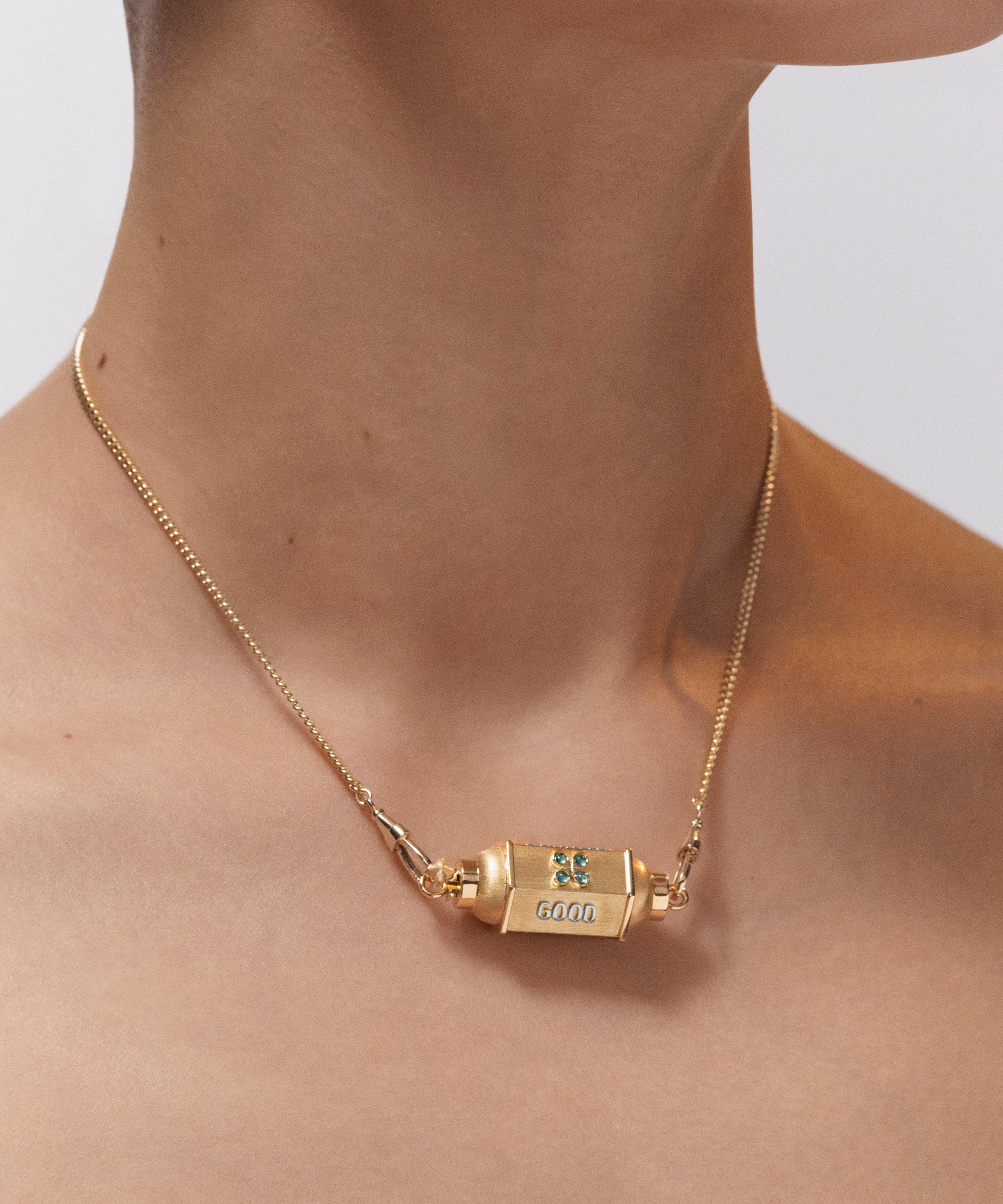 Marie Lichtenberg - 18ct Gold Good Things Locket Necklace image number 1