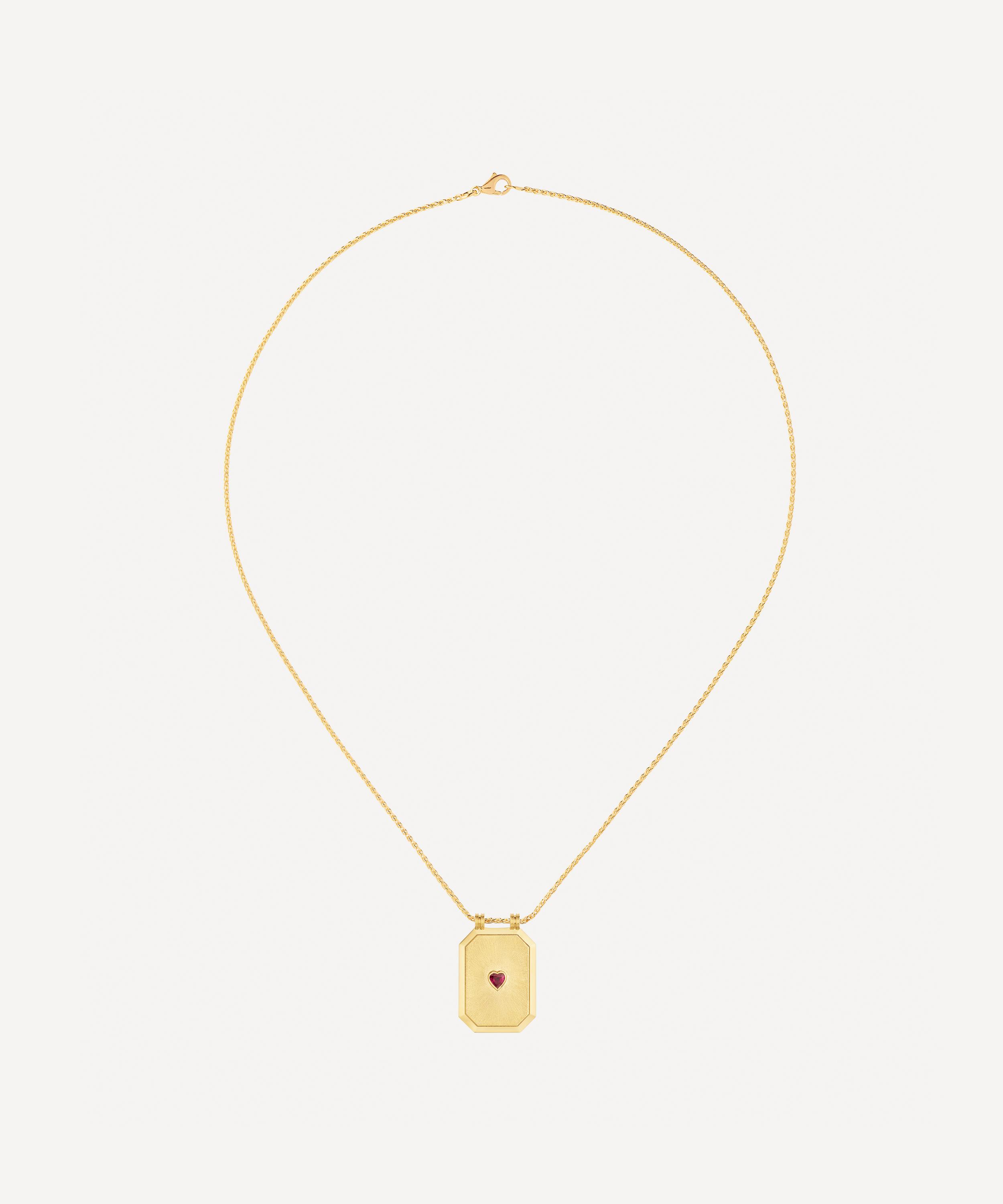 Marie Lichtenberg - 18ct Gold Scapular Love Ruby Pendant Necklace