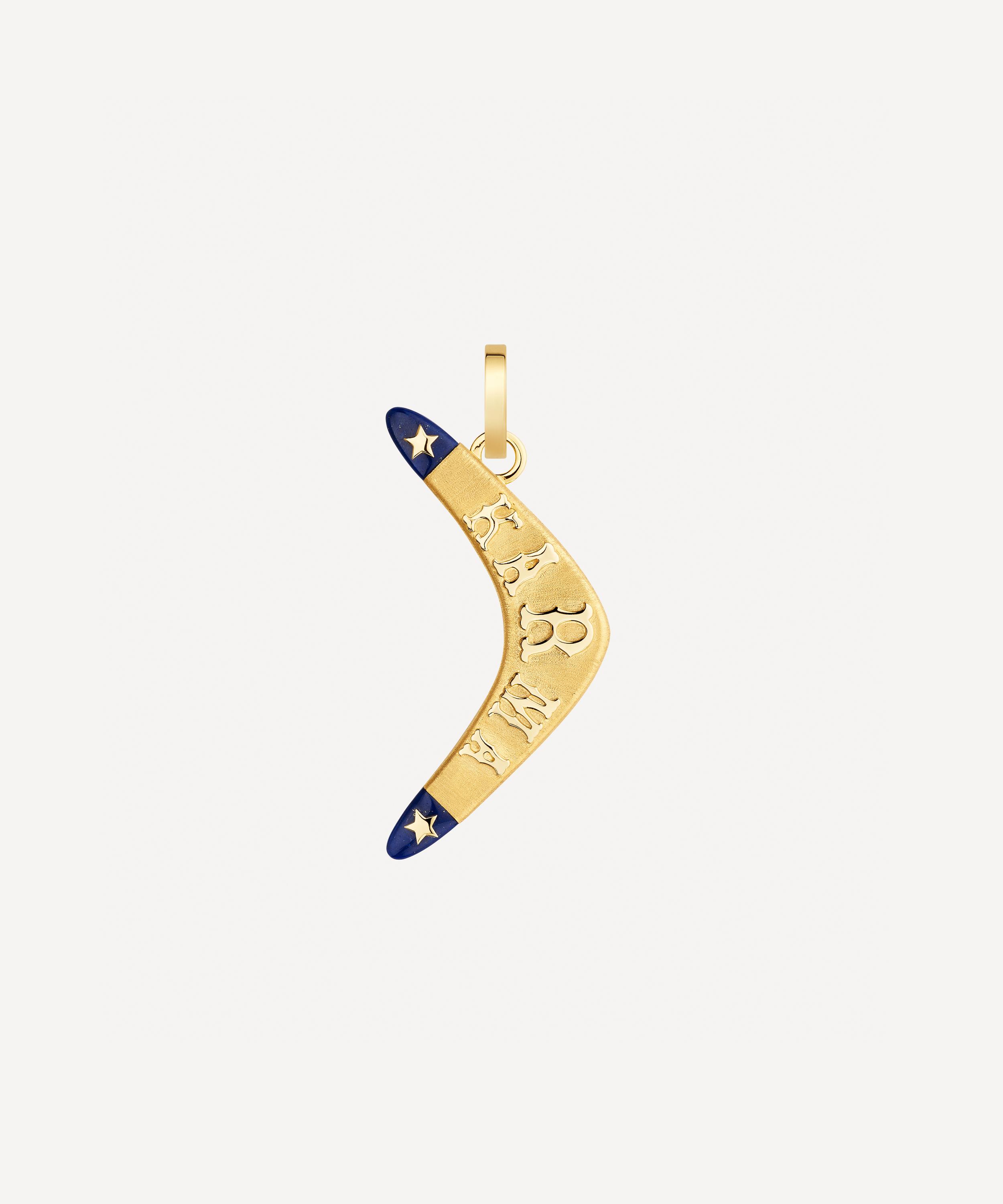Marie Lichtenberg - 18ct Gold Lapis Karma Charm