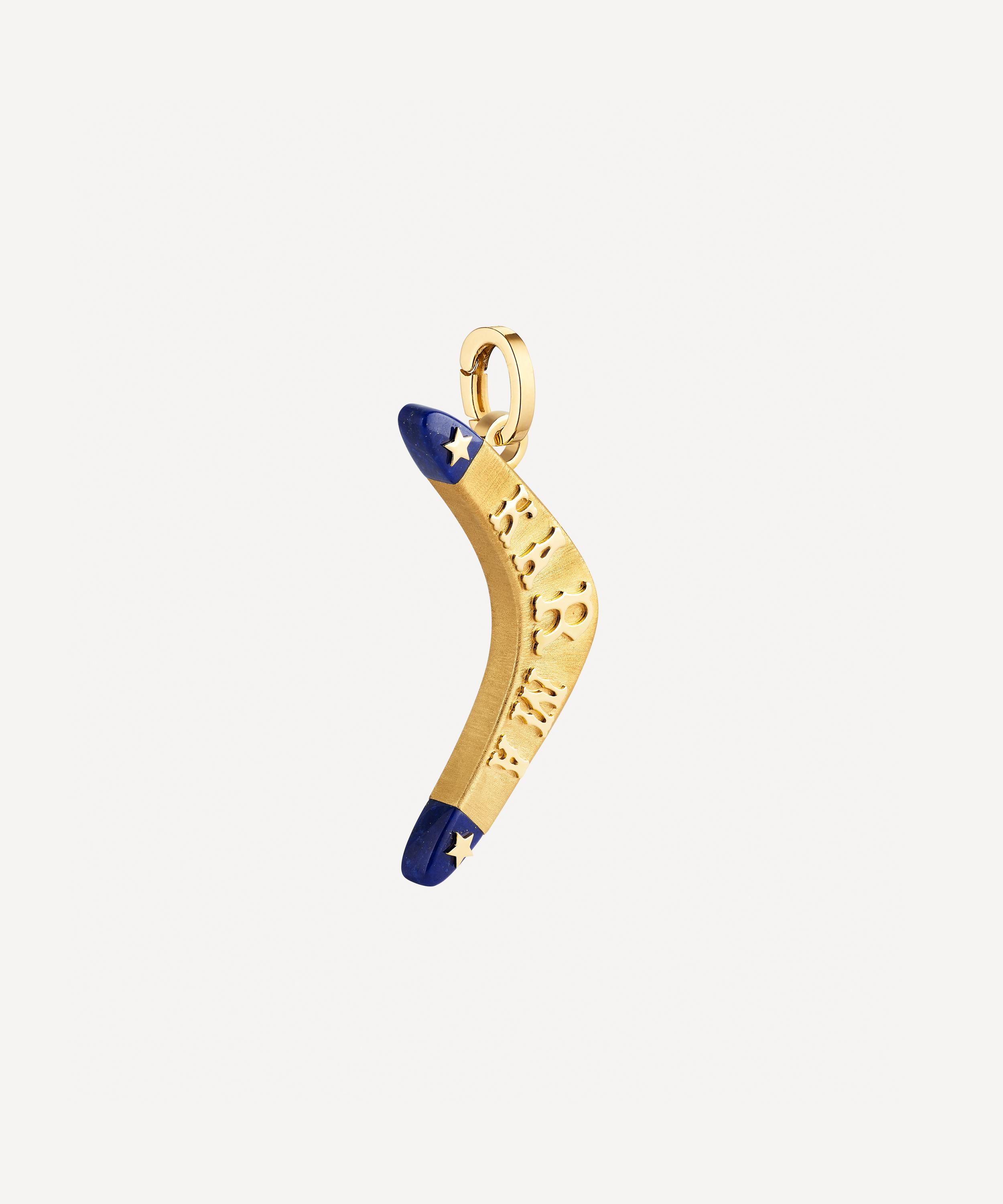Marie Lichtenberg - 18ct Gold Lapis Karma Charm image number 2