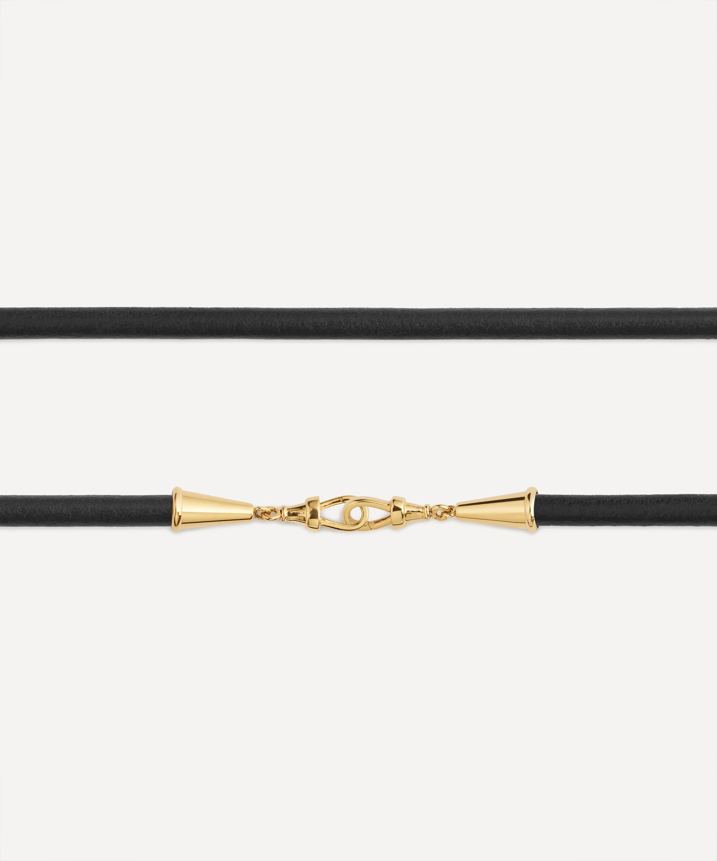 Marie Lichtenberg - 18ct Gold Lasso Leather Necklace image number 1