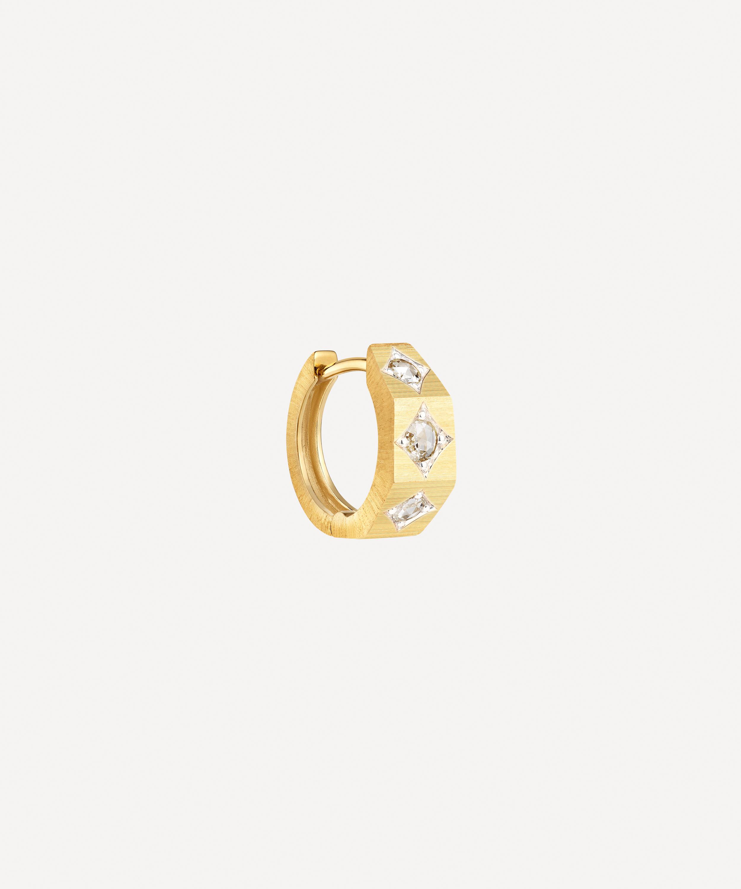 Marie Lichtenberg - 18ct Gold Small Ecrou Hoop Earring