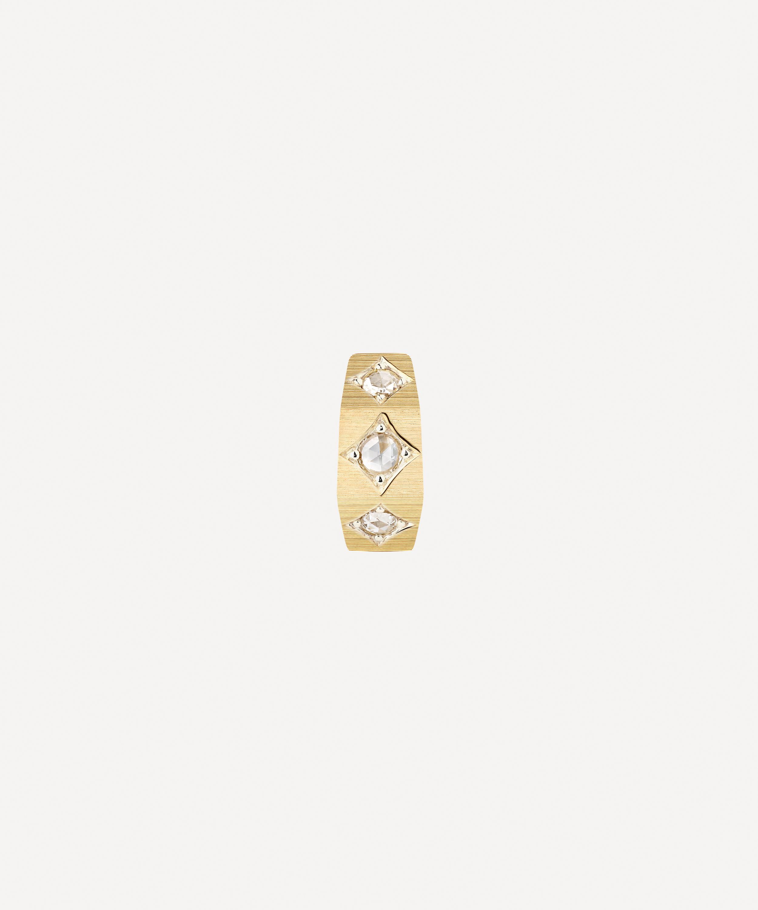 Marie Lichtenberg - 18ct Gold Small Ecrou Hoop Earring image number 1