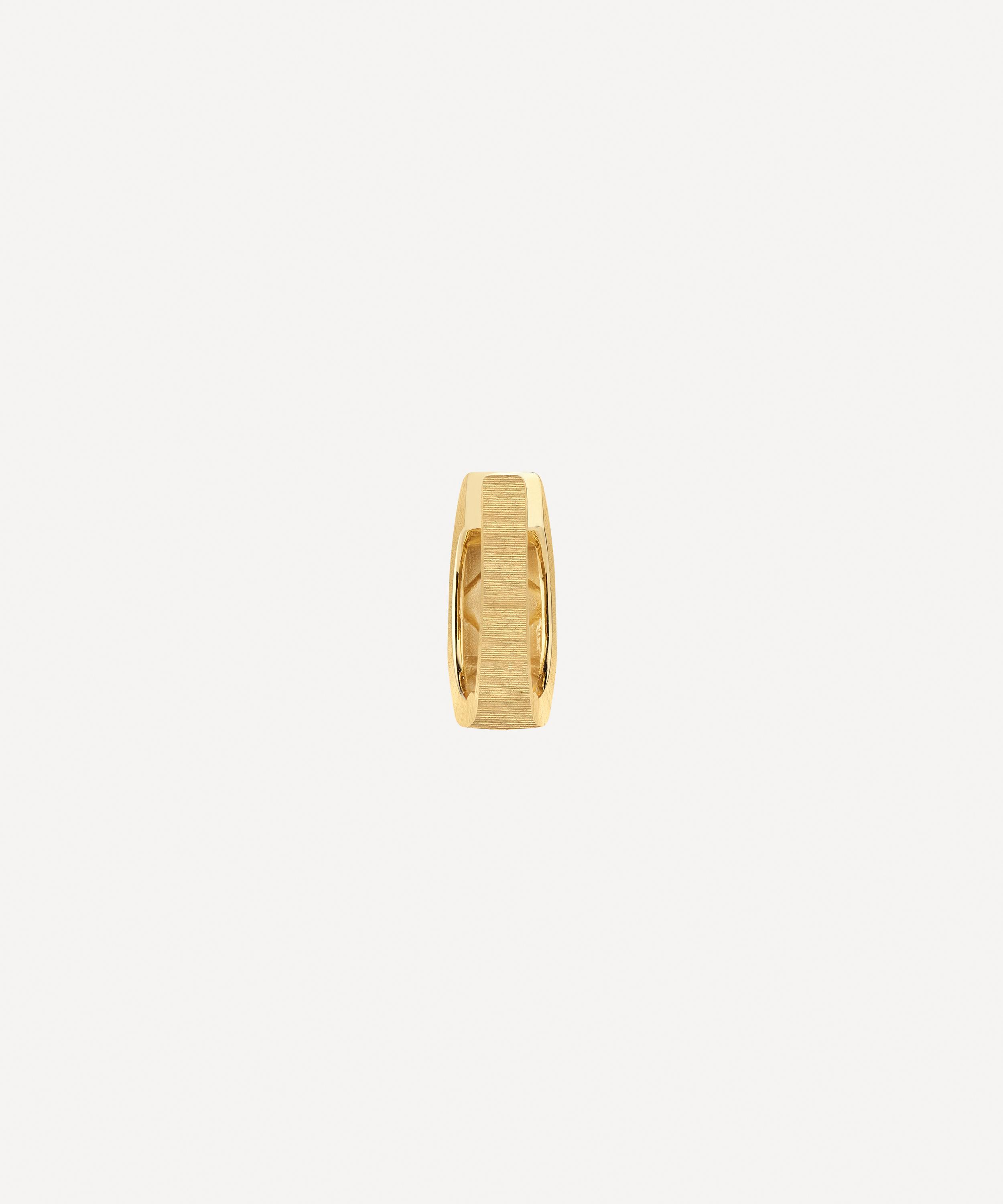 Marie Lichtenberg - 18ct Gold Small Ecrou Hoop Earring image number 2
