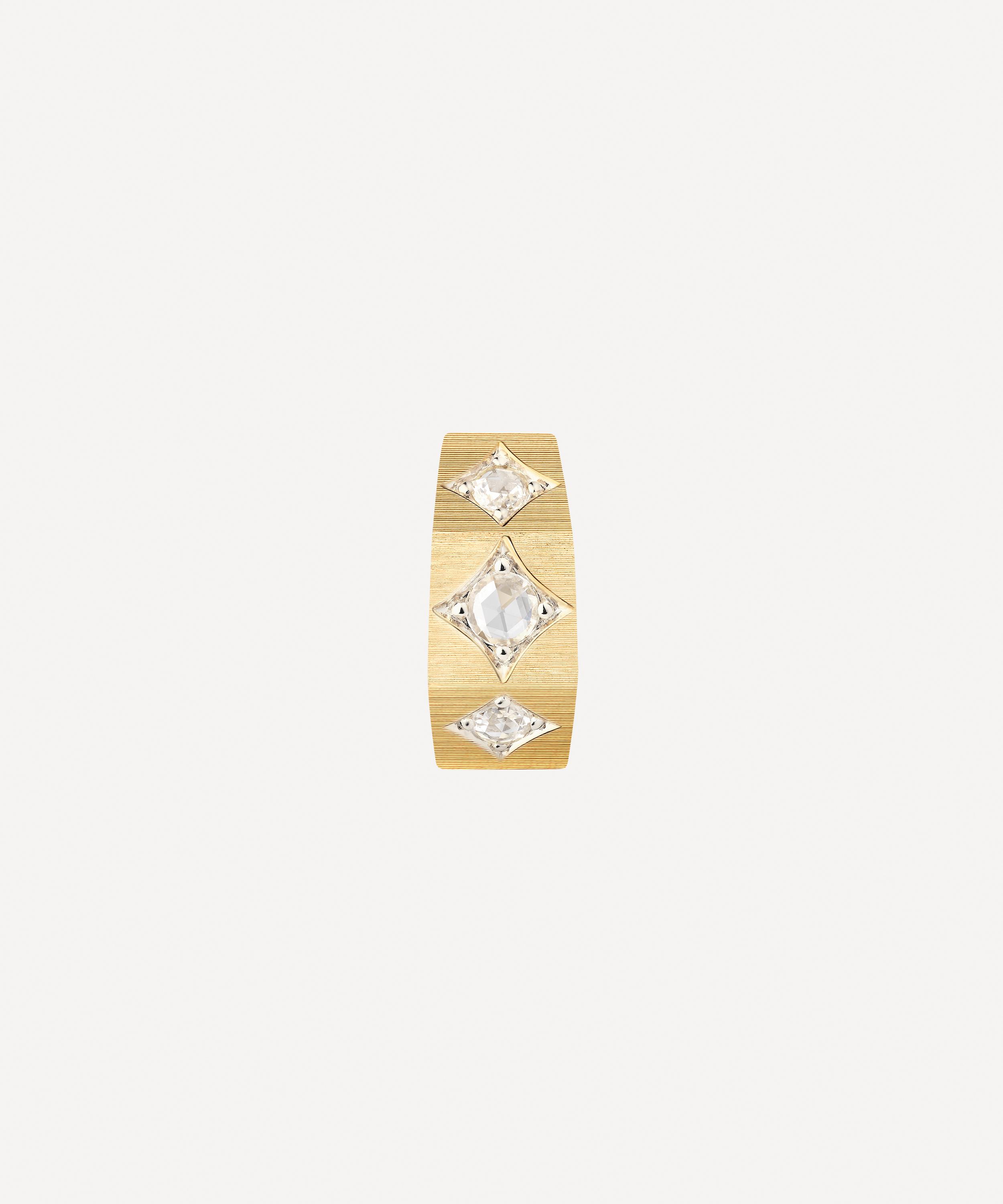Marie Lichtenberg - 18ct Gold Medium Ecrou Hoop Earring image number 1