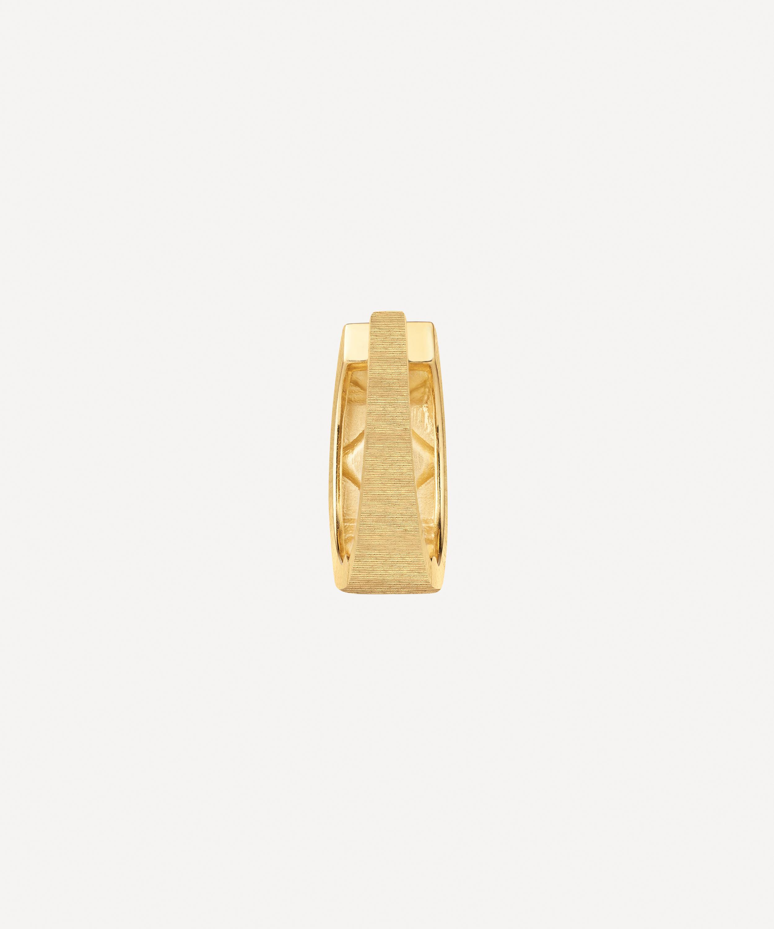 Marie Lichtenberg - 18ct Gold Medium Ecrou Hoop Earring image number 2