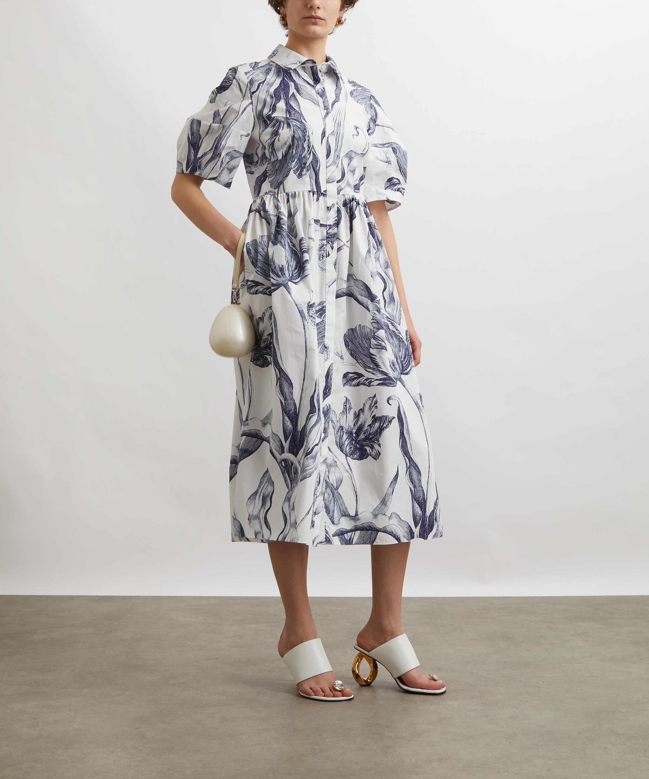 Erdem - Floral Print Short-Sleeve Shirt Dress image number 1