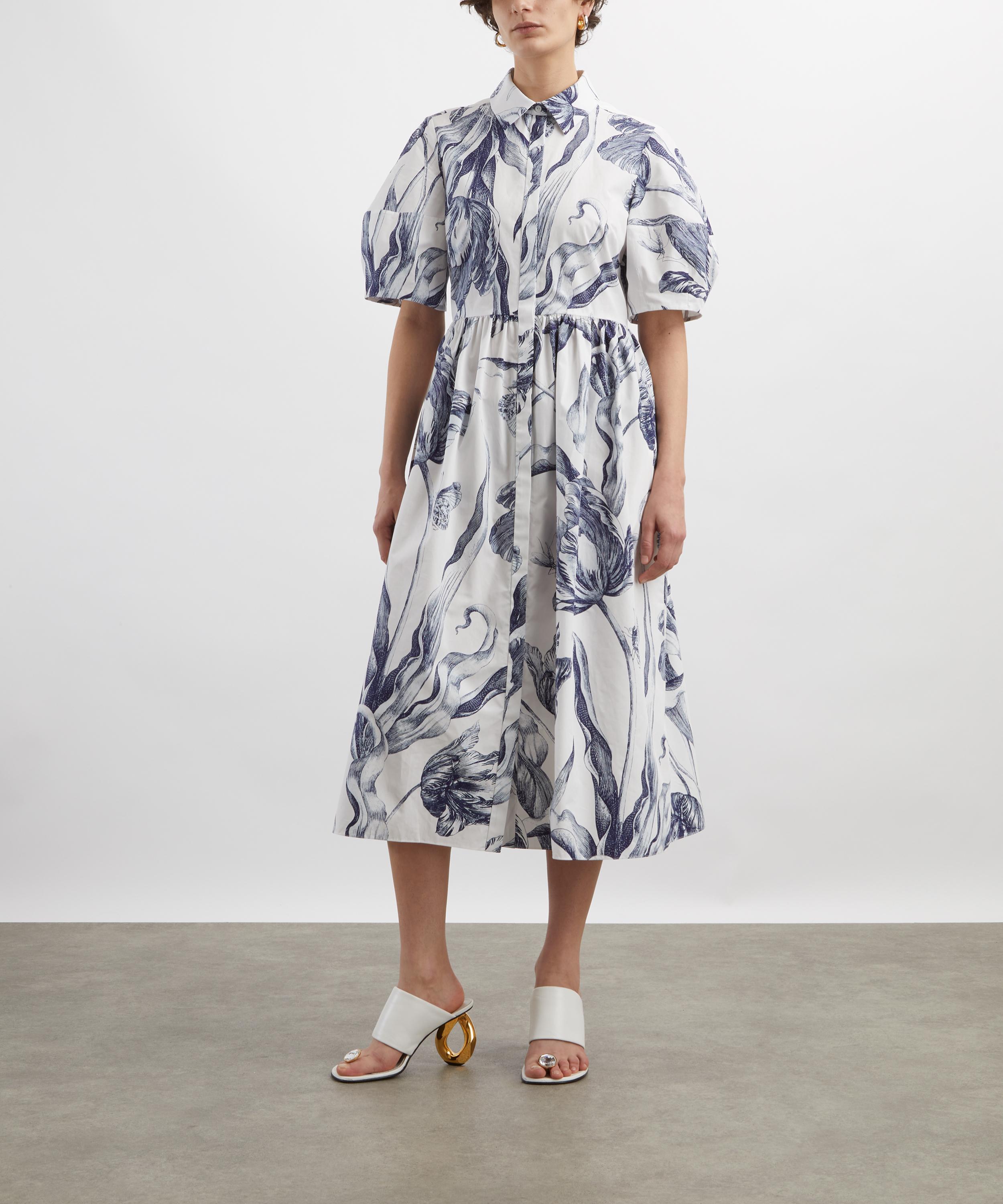 Erdem - Floral Print Short-Sleeve Shirt Dress image number 2