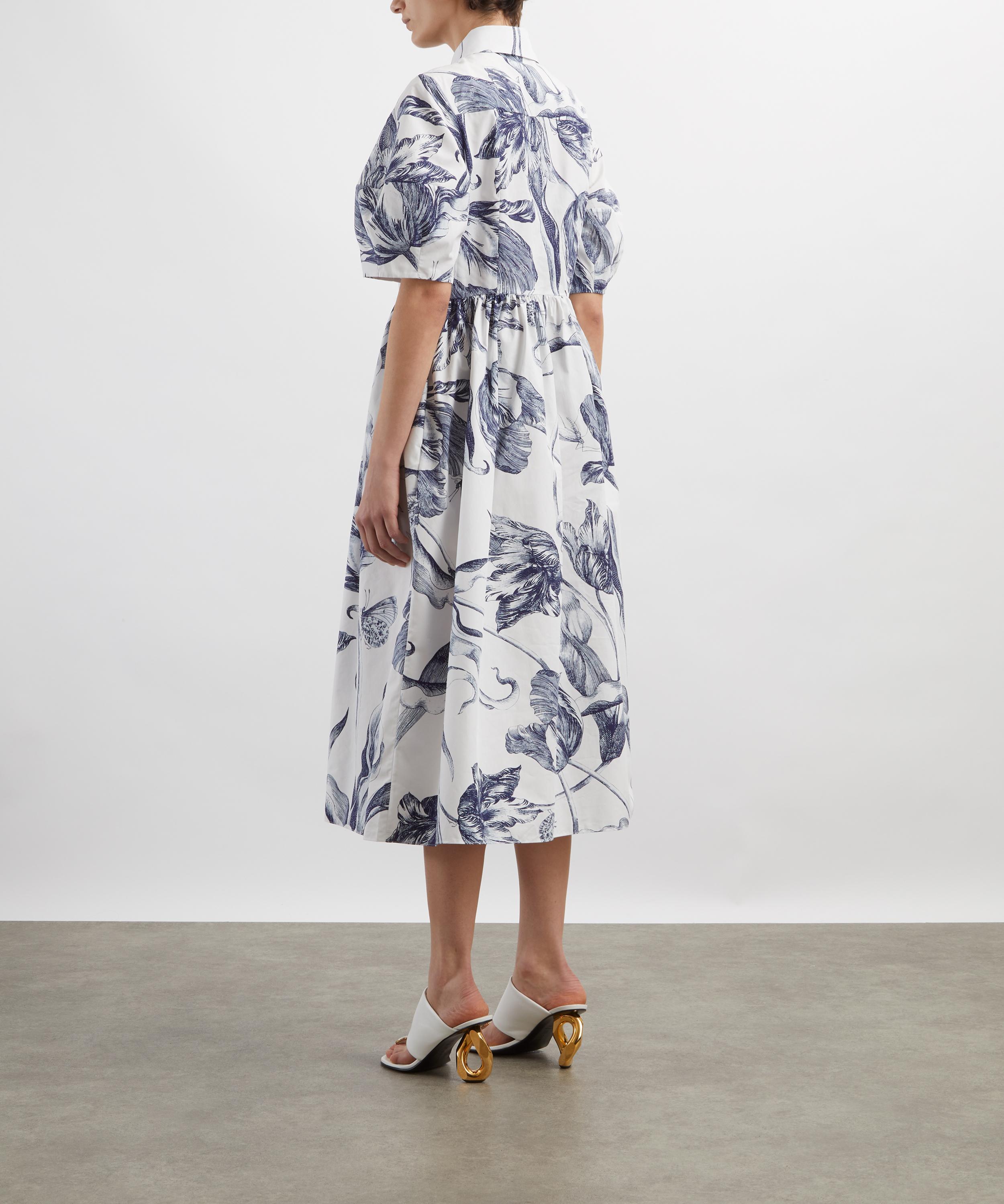 Erdem - Floral Print Short-Sleeve Shirt Dress image number 3