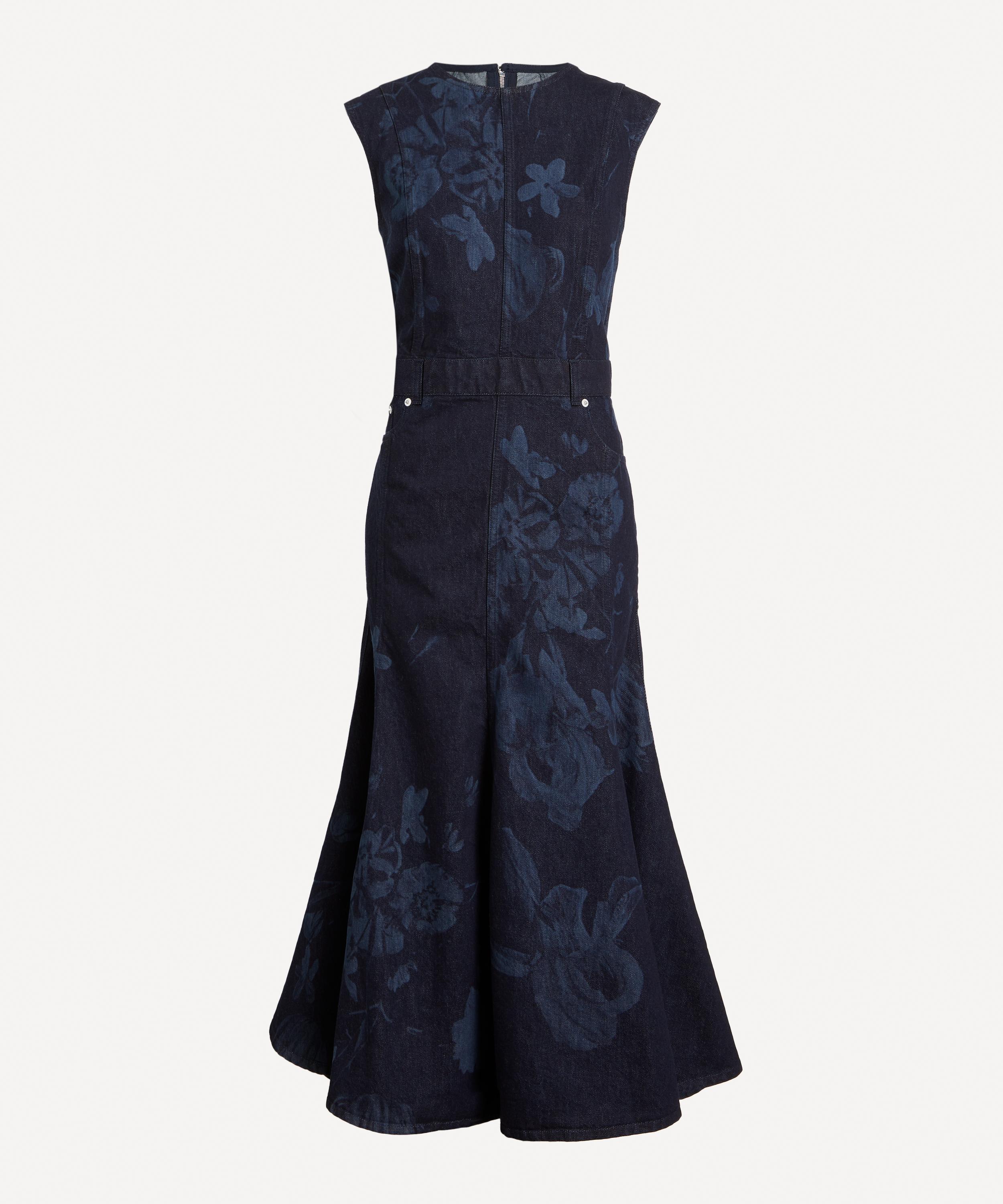 Erdem - Printed Denim Sleeveless Dress
