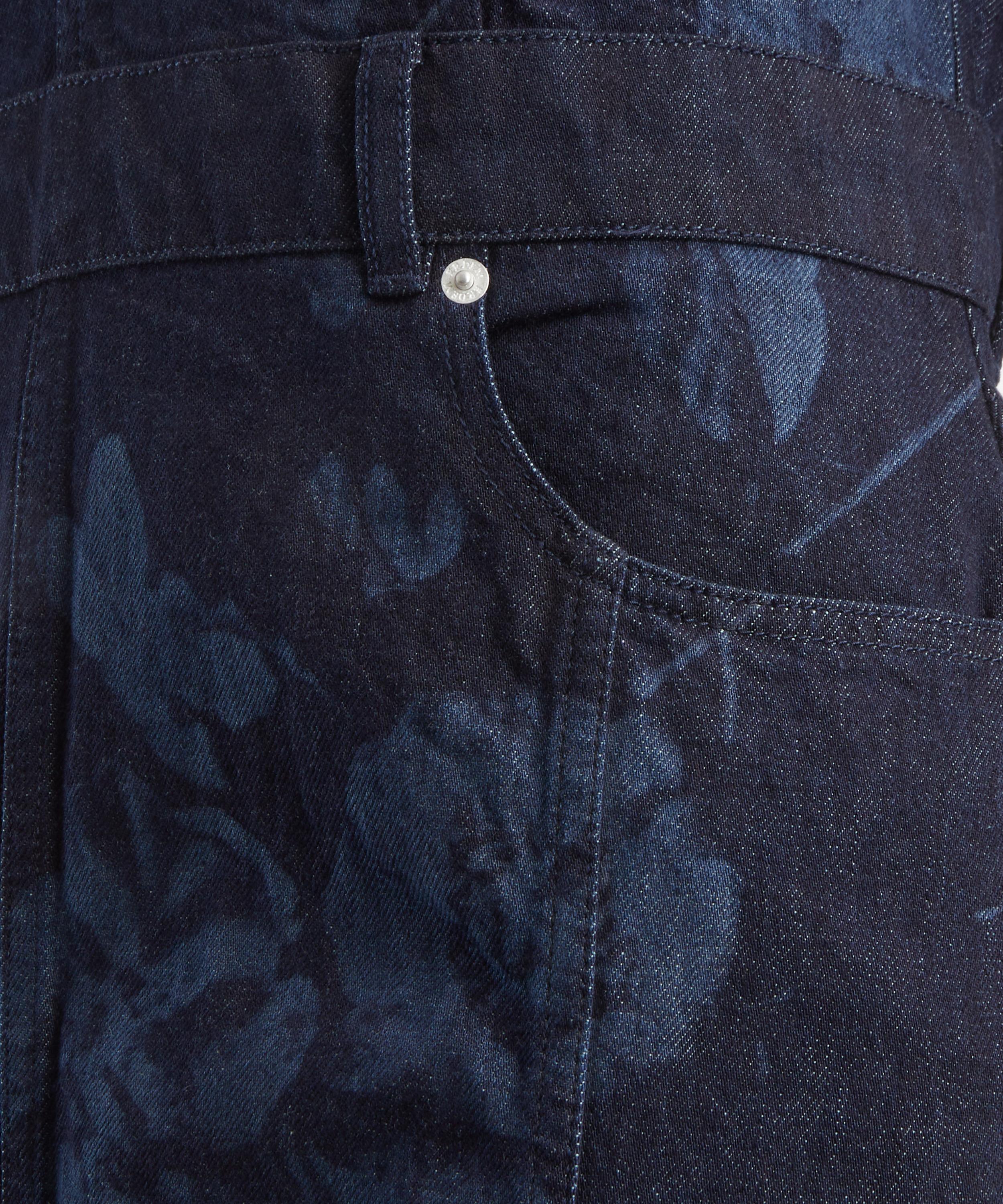 Erdem - Printed Denim Sleeveless Dress image number 4