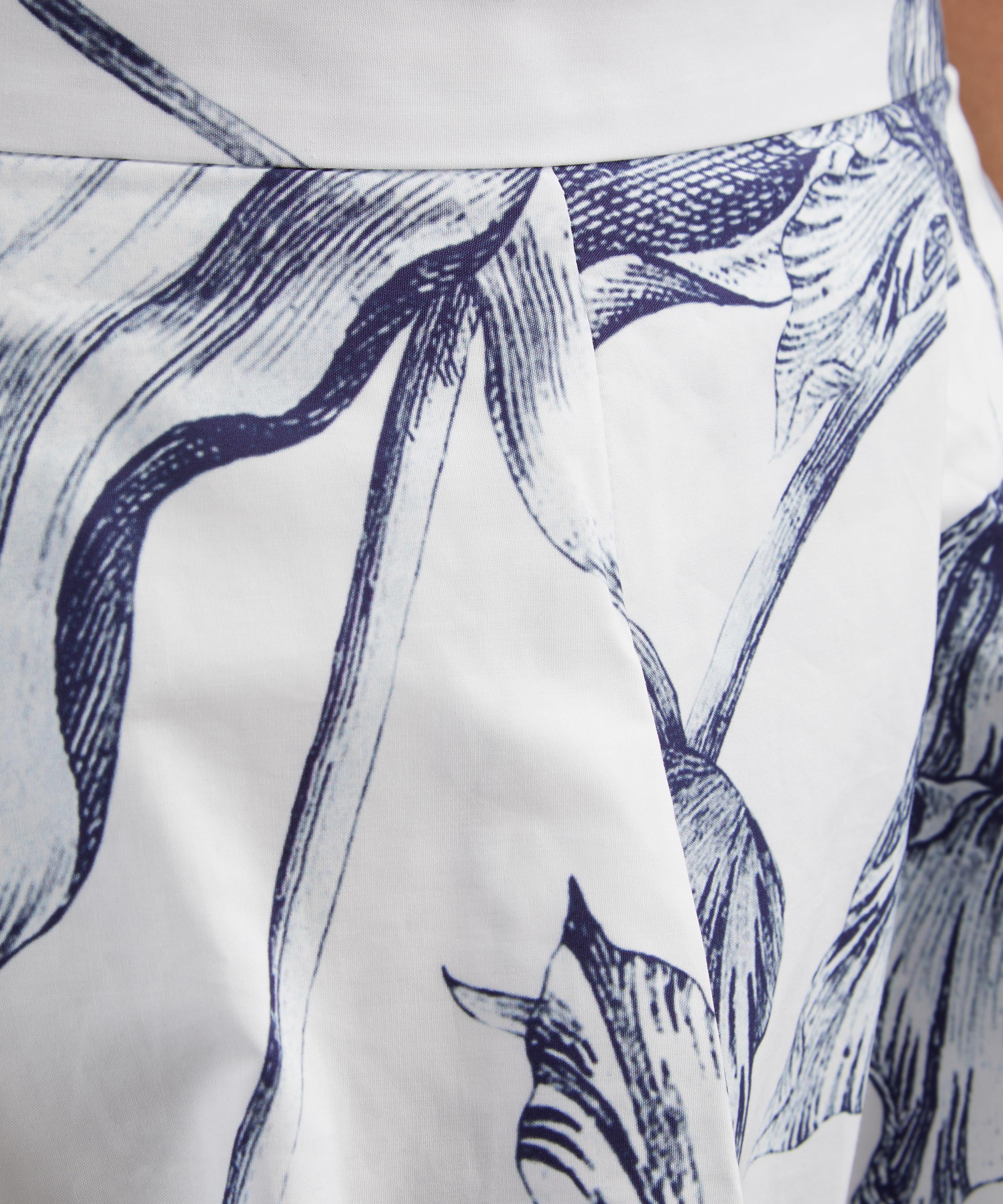 Erdem - Floral Print Pleated Midi Skirt image number 4