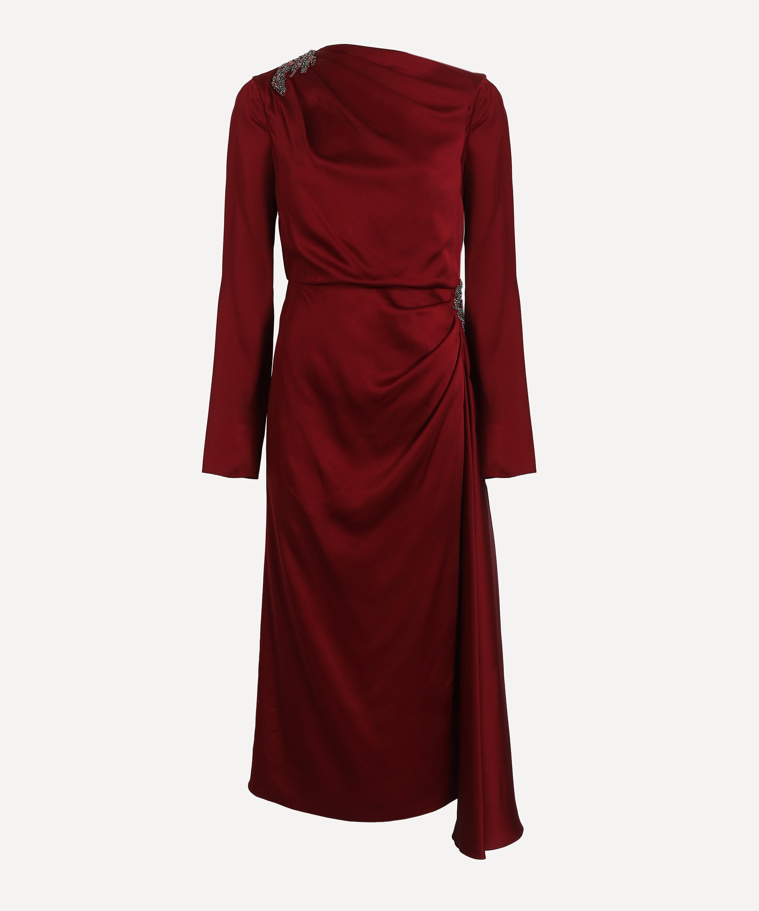 Erdem - Embellished Satin Cady Midi Dress