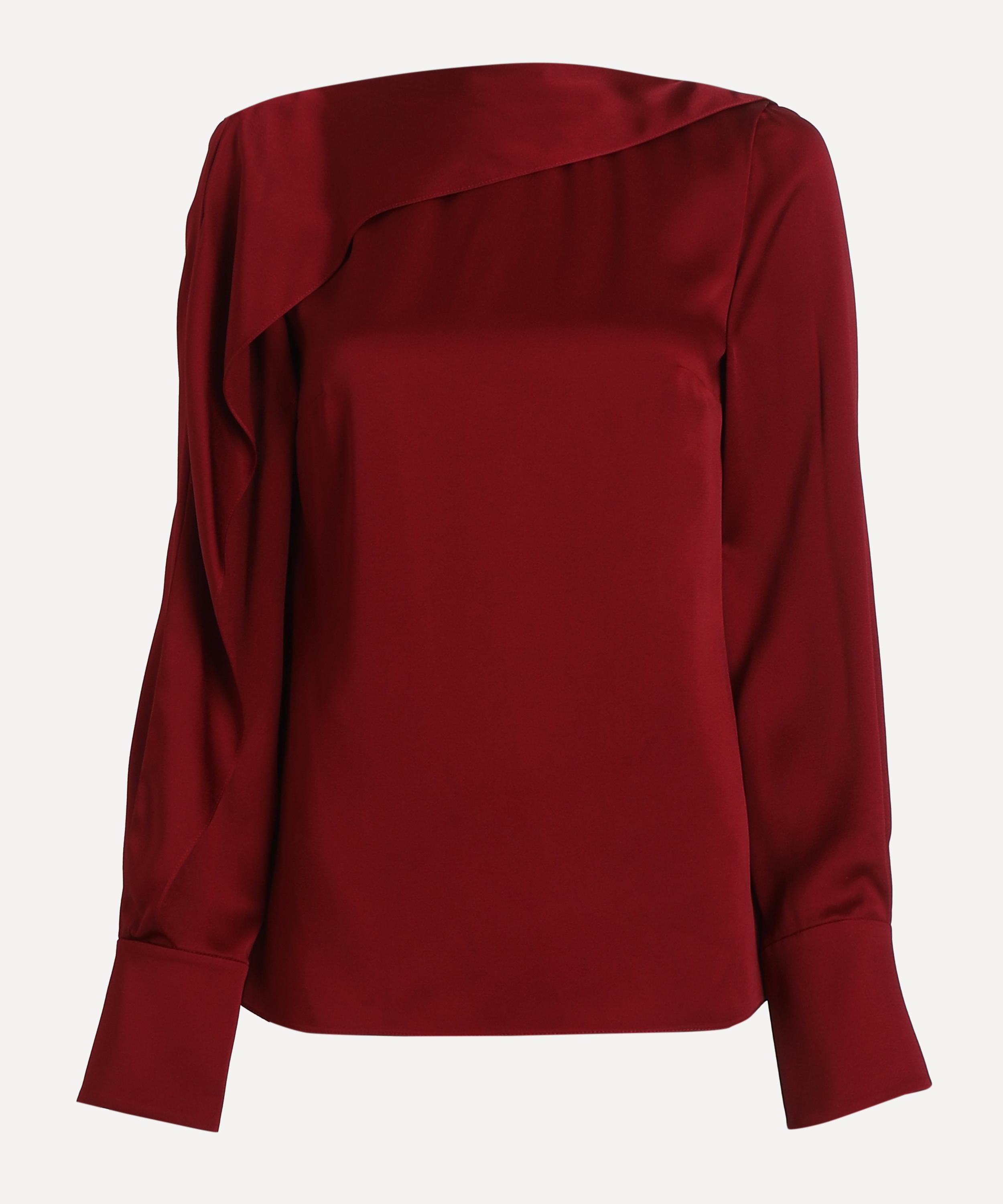 Erdem - Draped Satin Cady Blouse