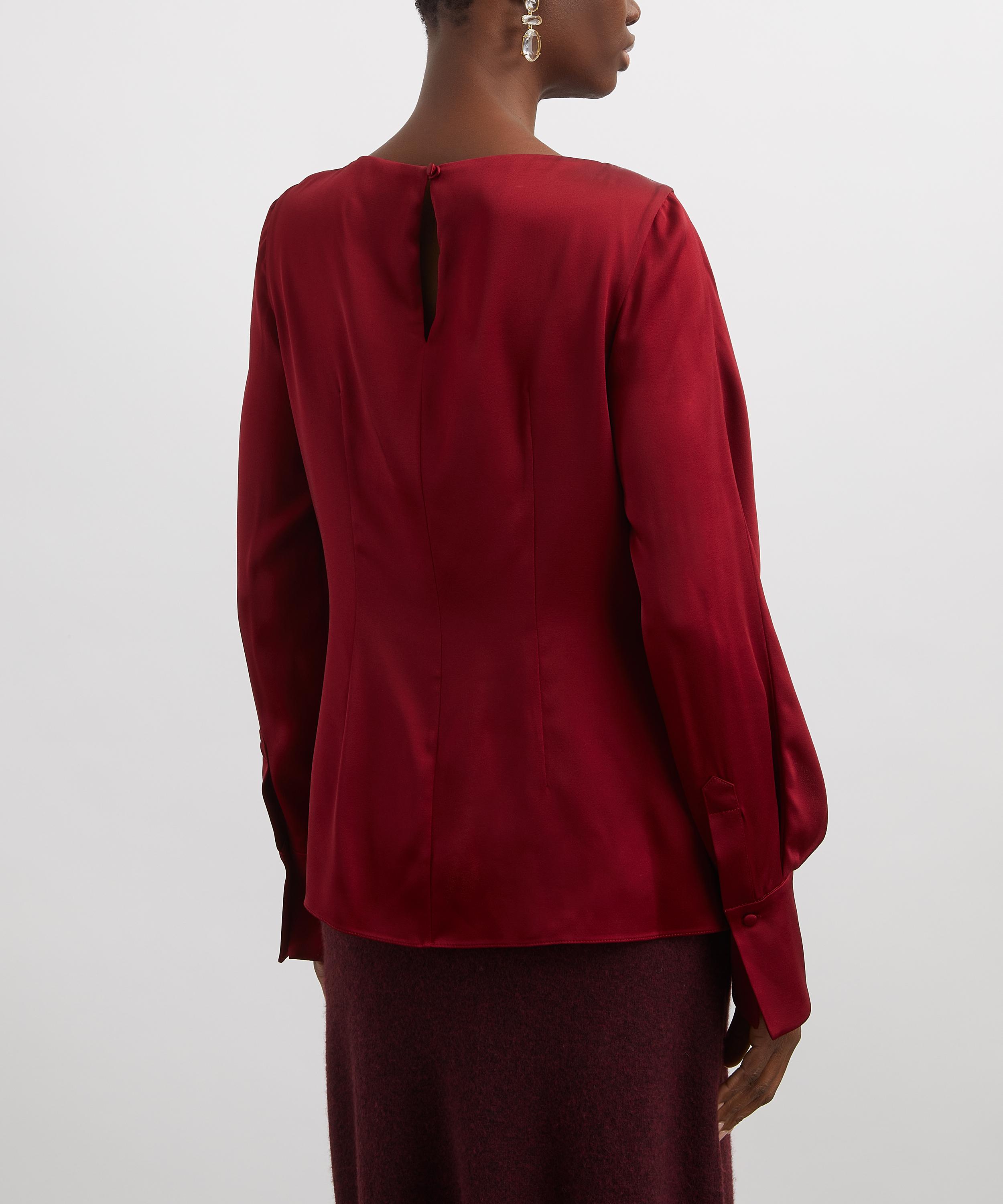 Erdem - Draped Satin Cady Blouse image number 3