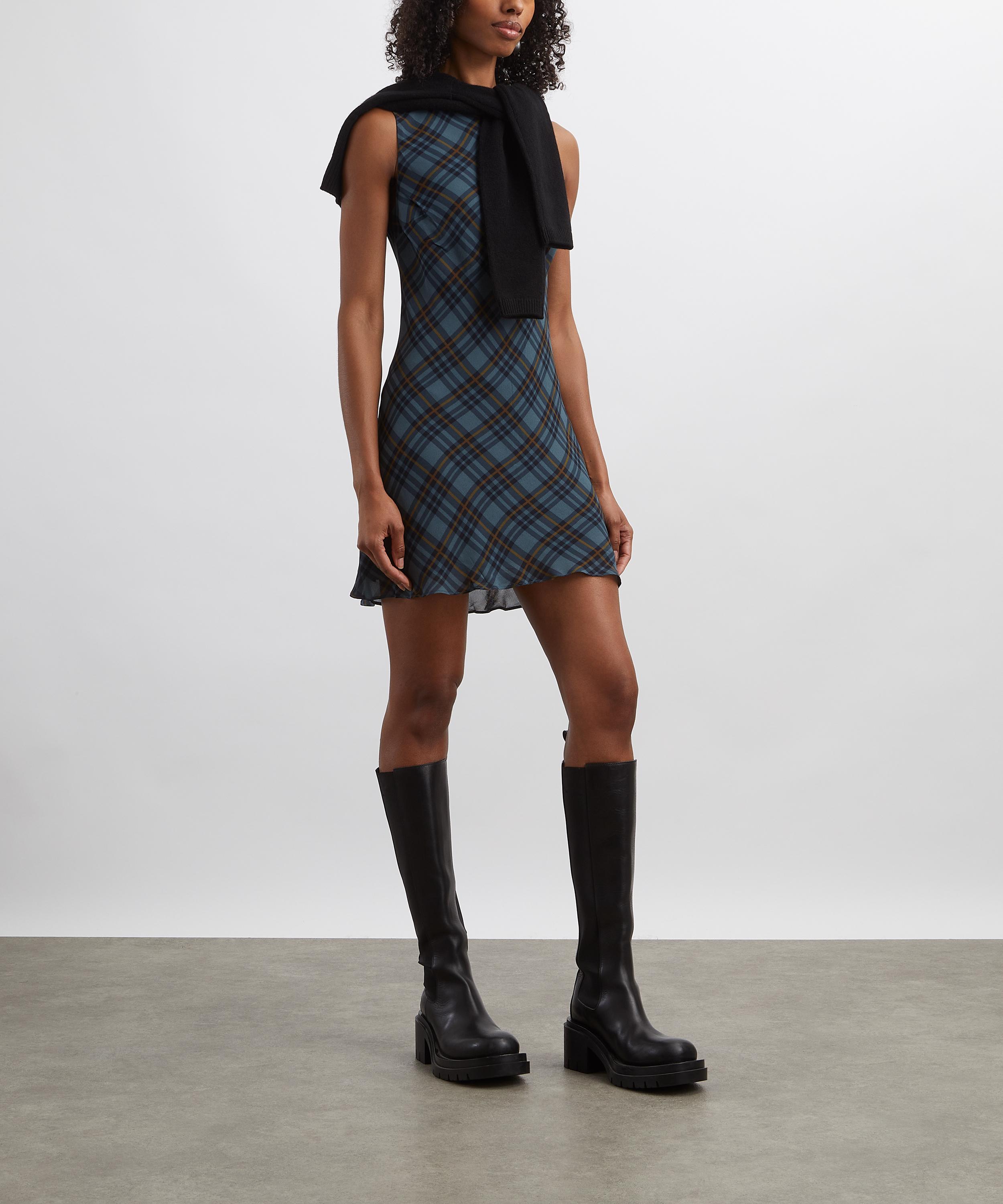 Reformation - Dale Slate Plaid Mini Dress image number 1