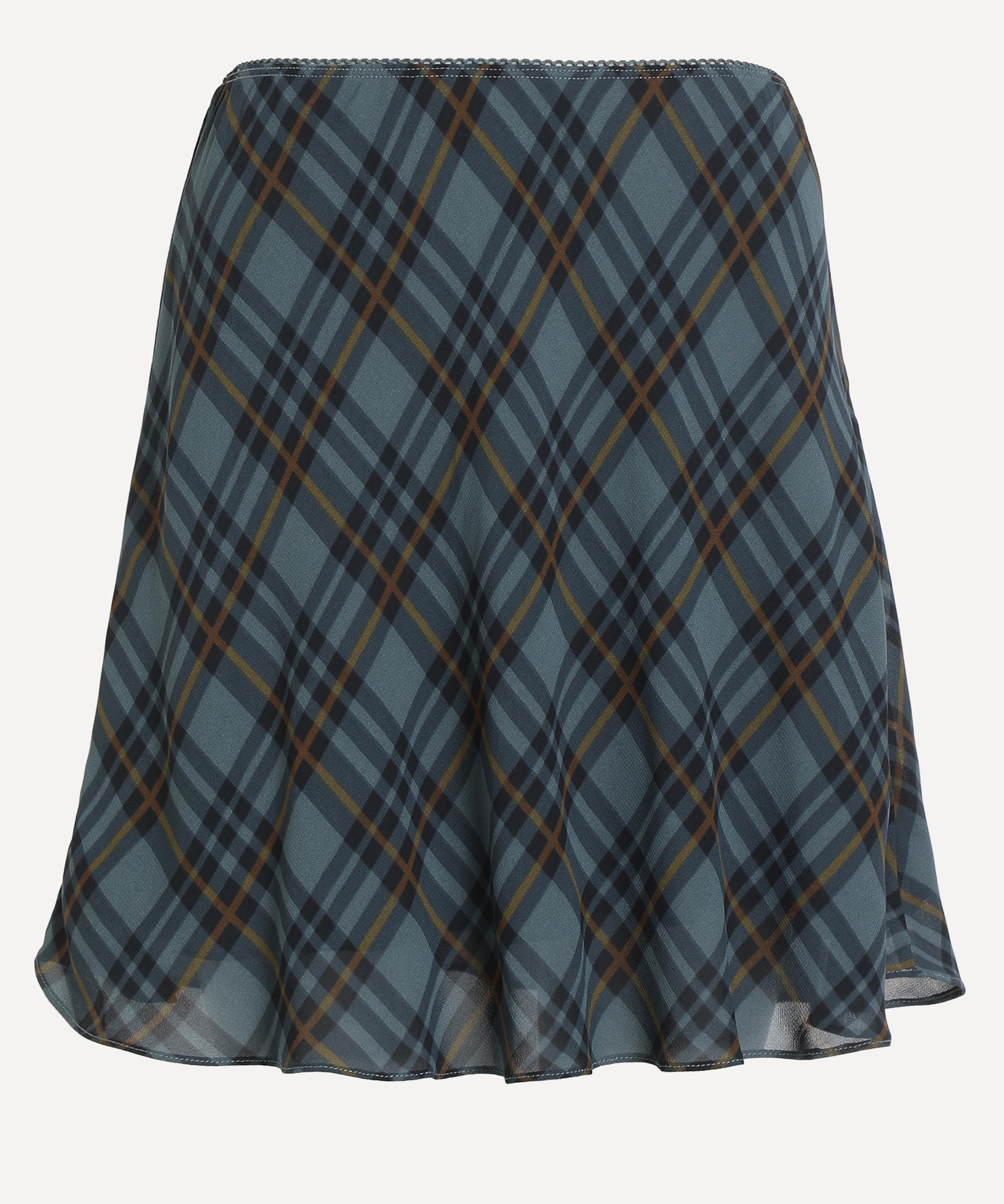 Reformation - Brandy Slate Plaid Mini Skirt