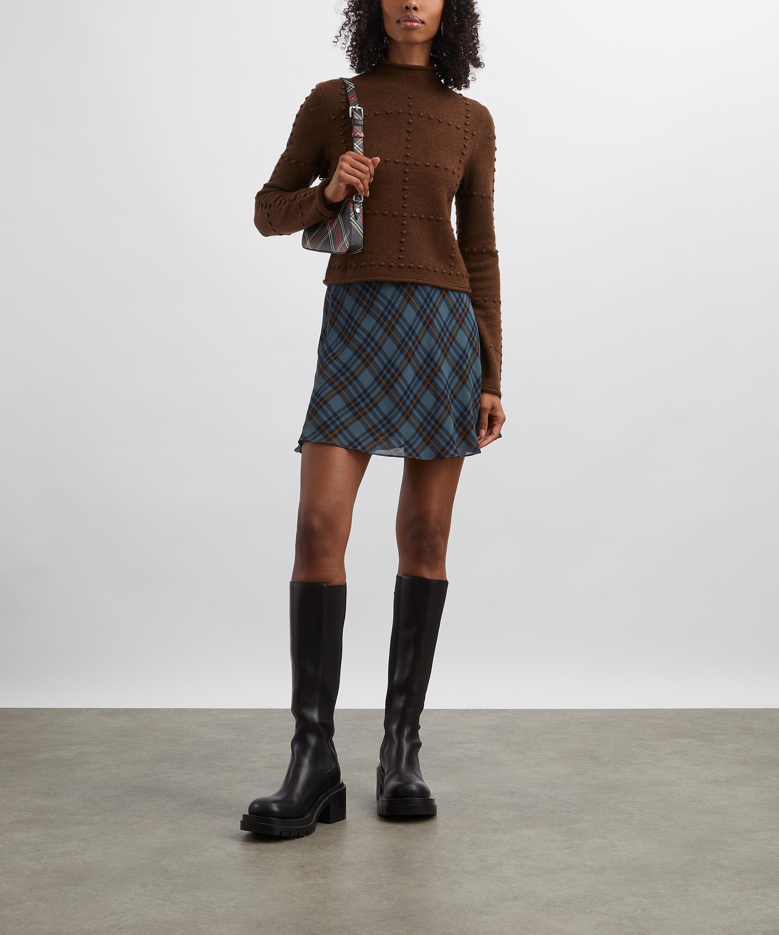 Reformation - Brandy Slate Plaid Mini Skirt image number 1