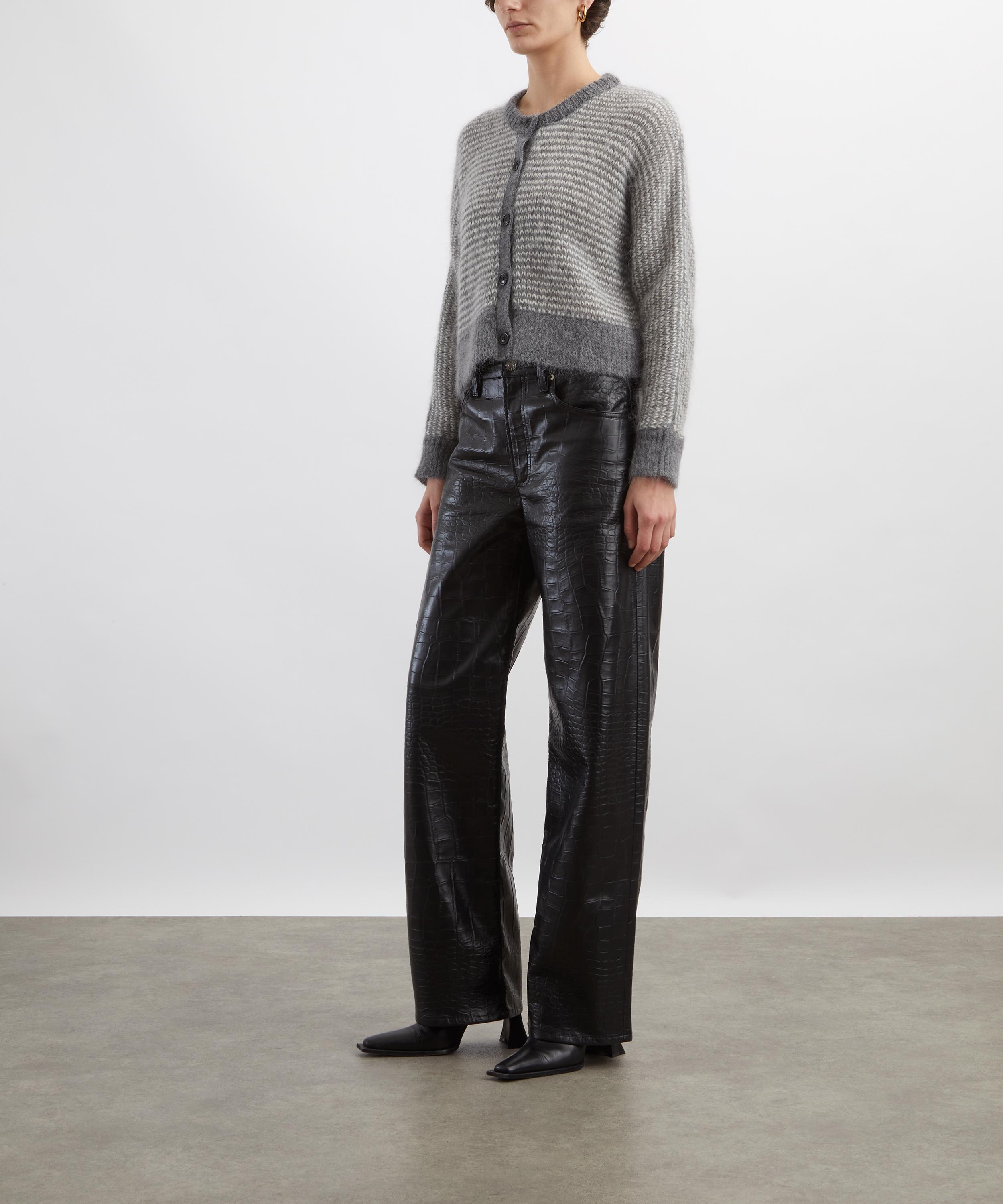 YMC - Foxtail Grey Stripe Merino Wool Cardigan image number 1