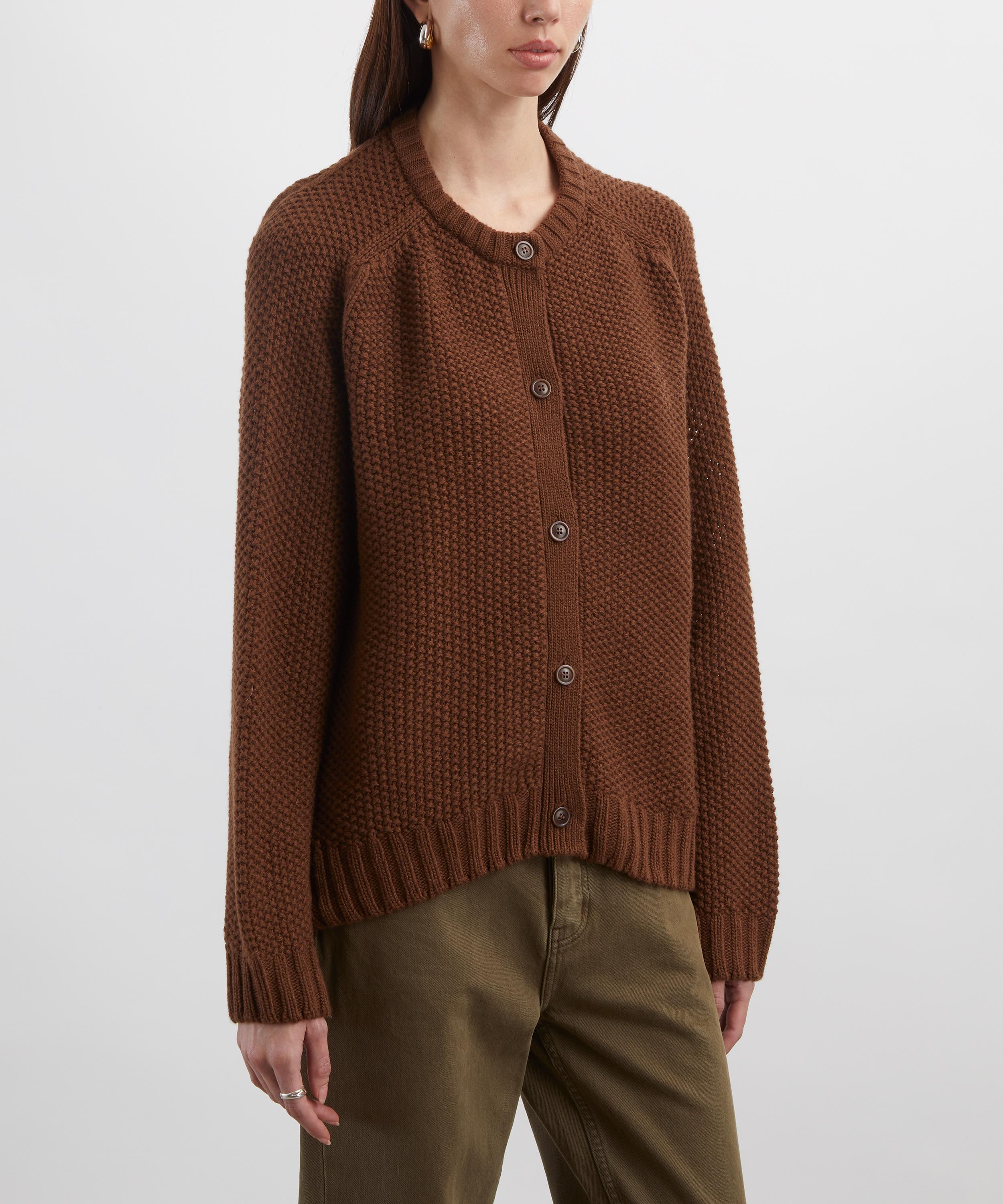 YMC - Atomic Brown Merino Wool Cardigan image number 2