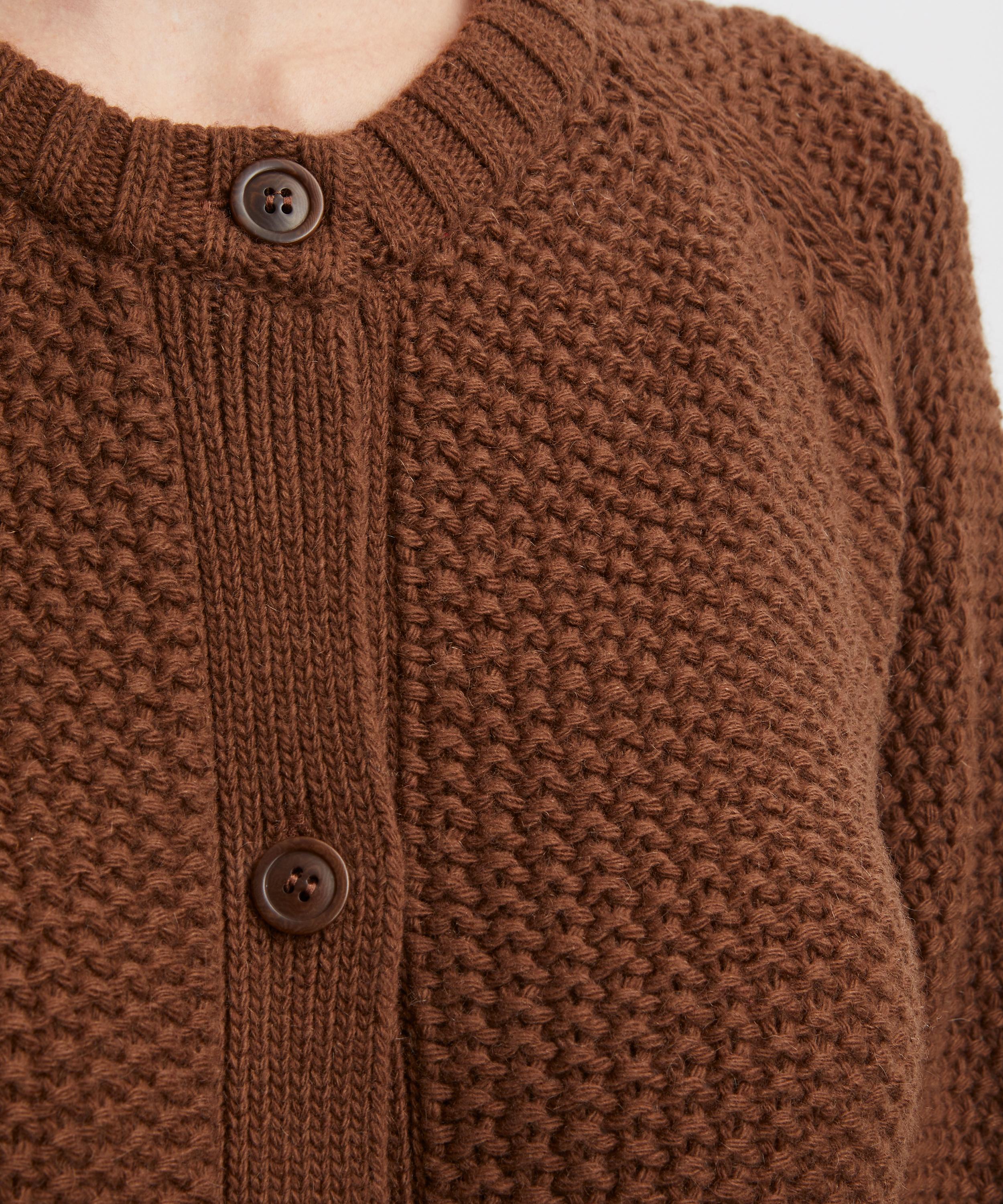 YMC - Atomic Brown Merino Wool Cardigan image number 4