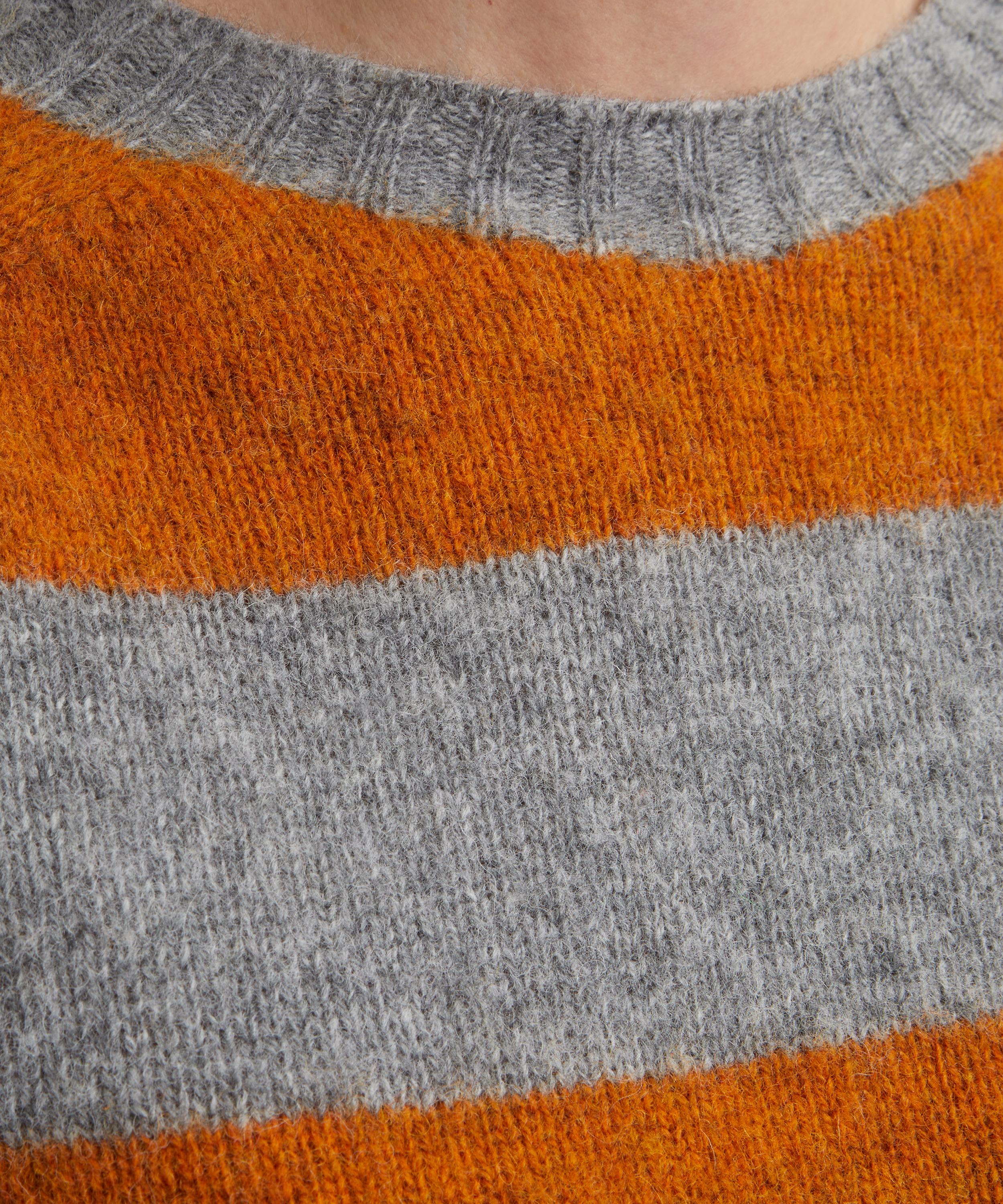 YMC - Jets Orange Stripe Lambswool Jumper image number 4