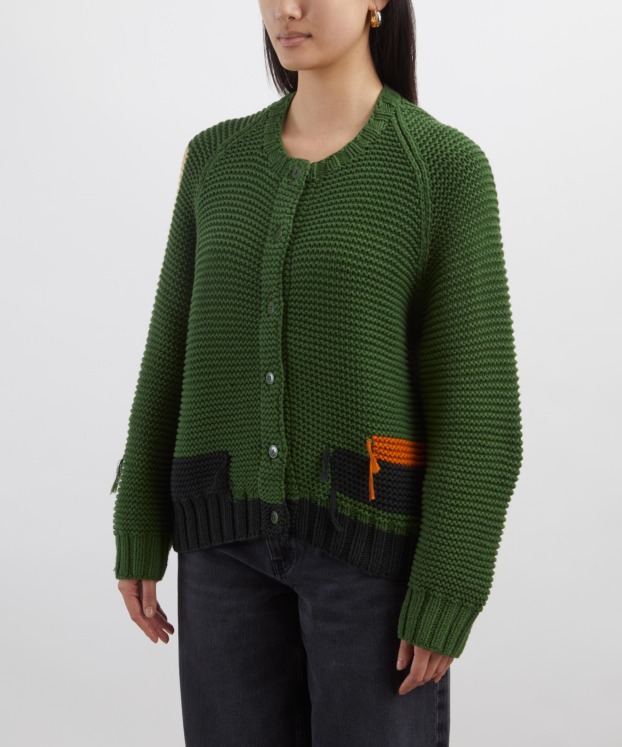 YMC - Atomic Green Cotton Cardigan image number 2