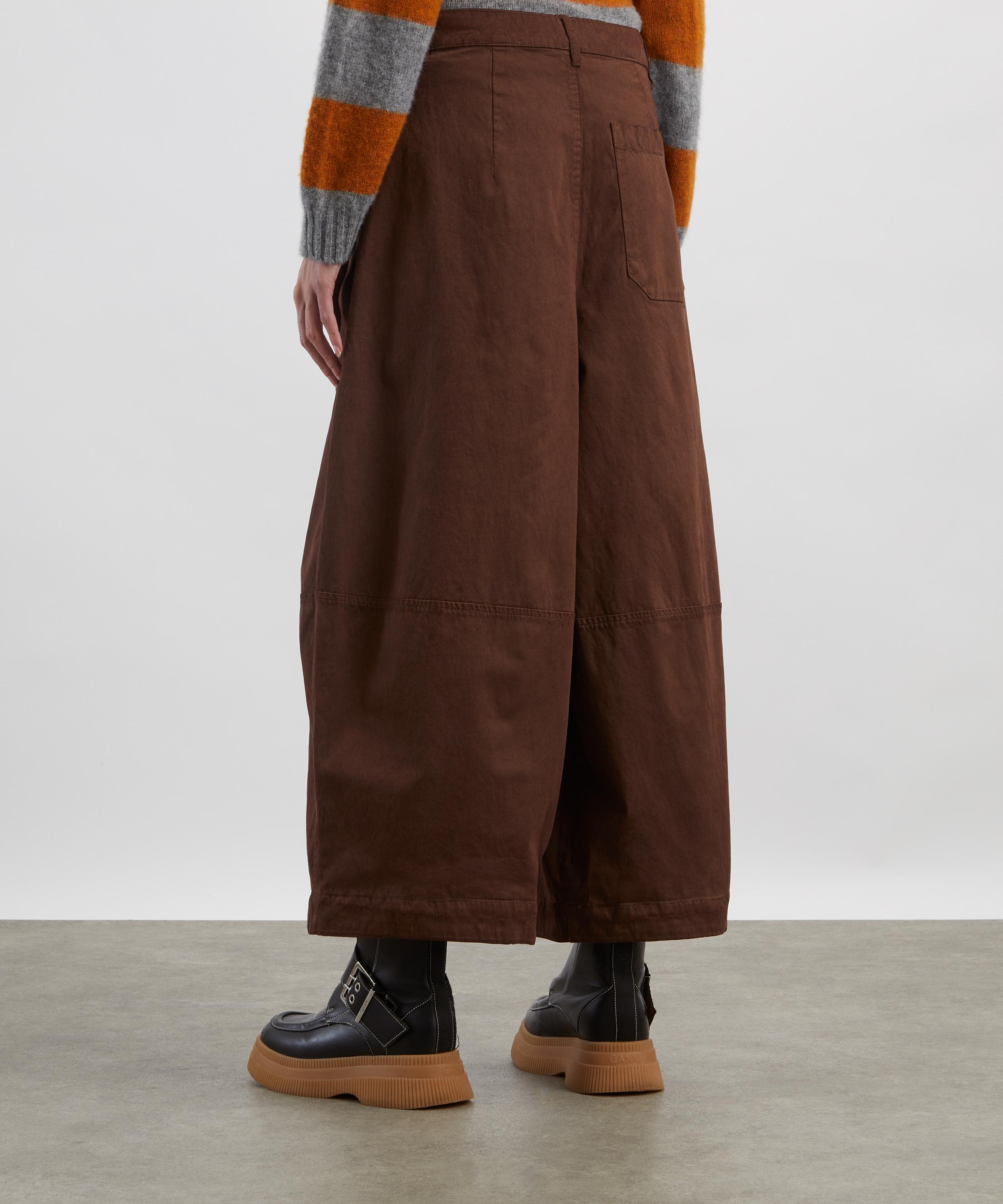 YMC - Brown Deadbeat Wide-Leg Trousers image number 3