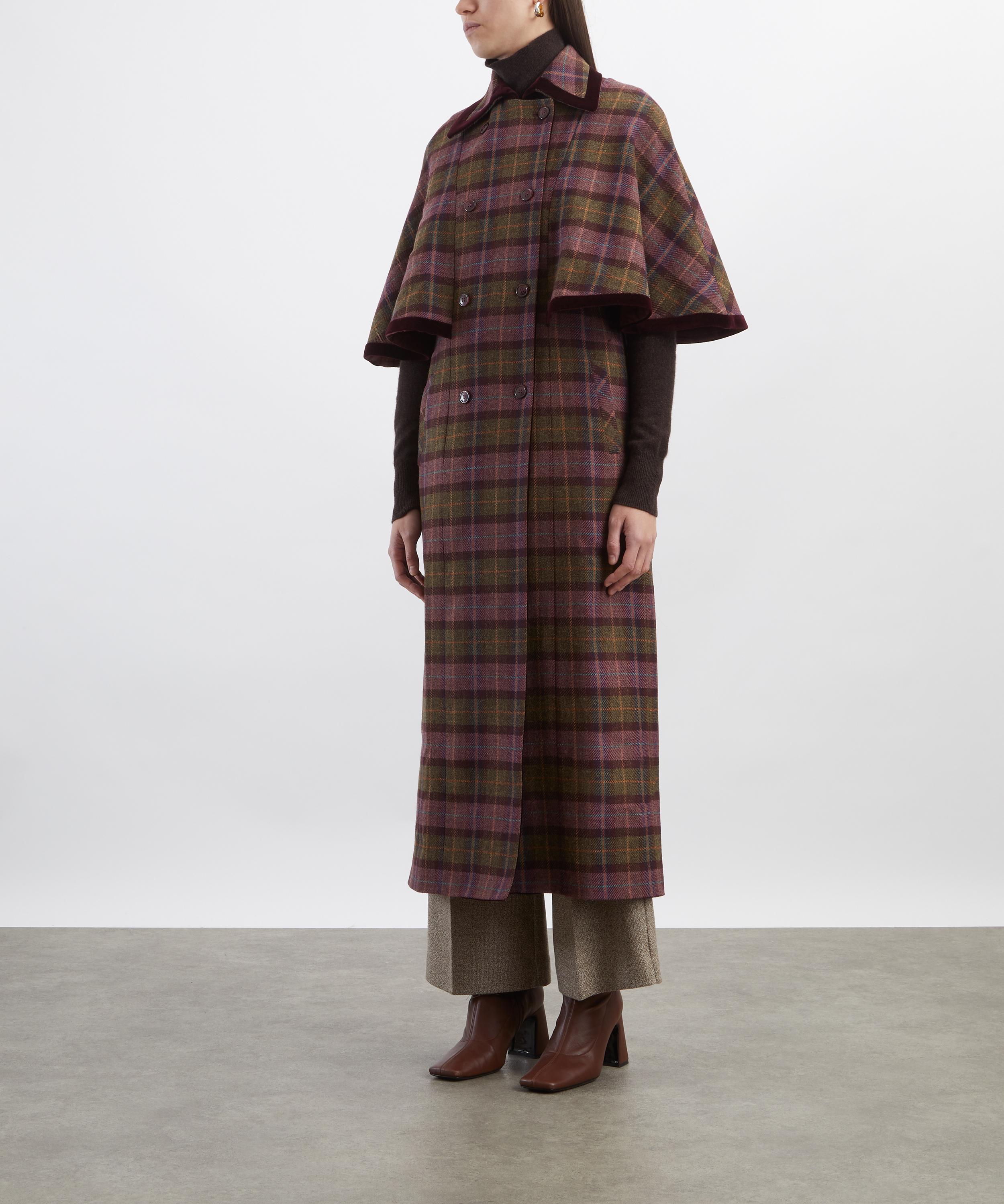 BYAN Laurence Check Wool Cape | Liberty