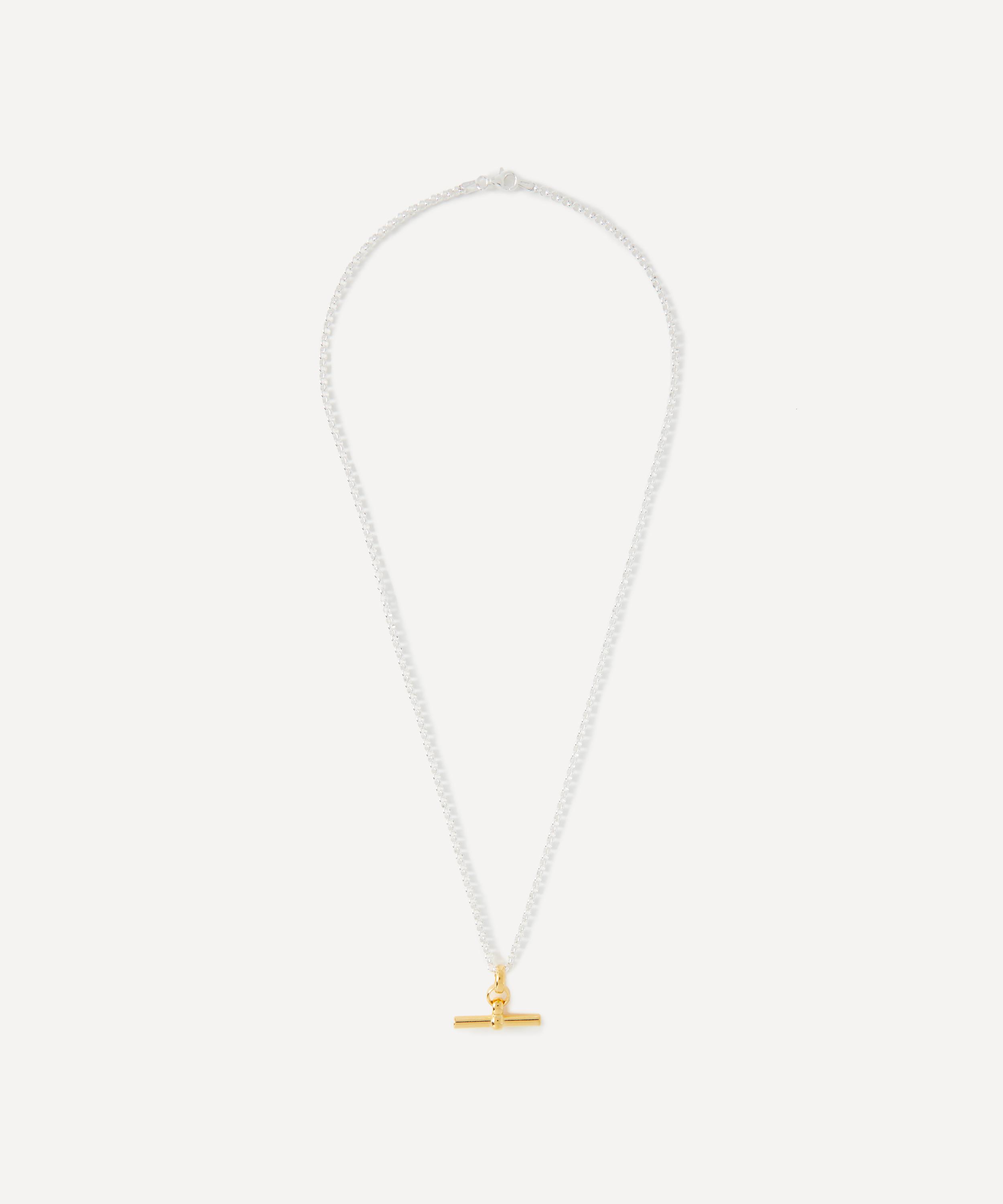 Tilly Sveaas - Mixed Metal T-Bar Pendant Necklace image number 1