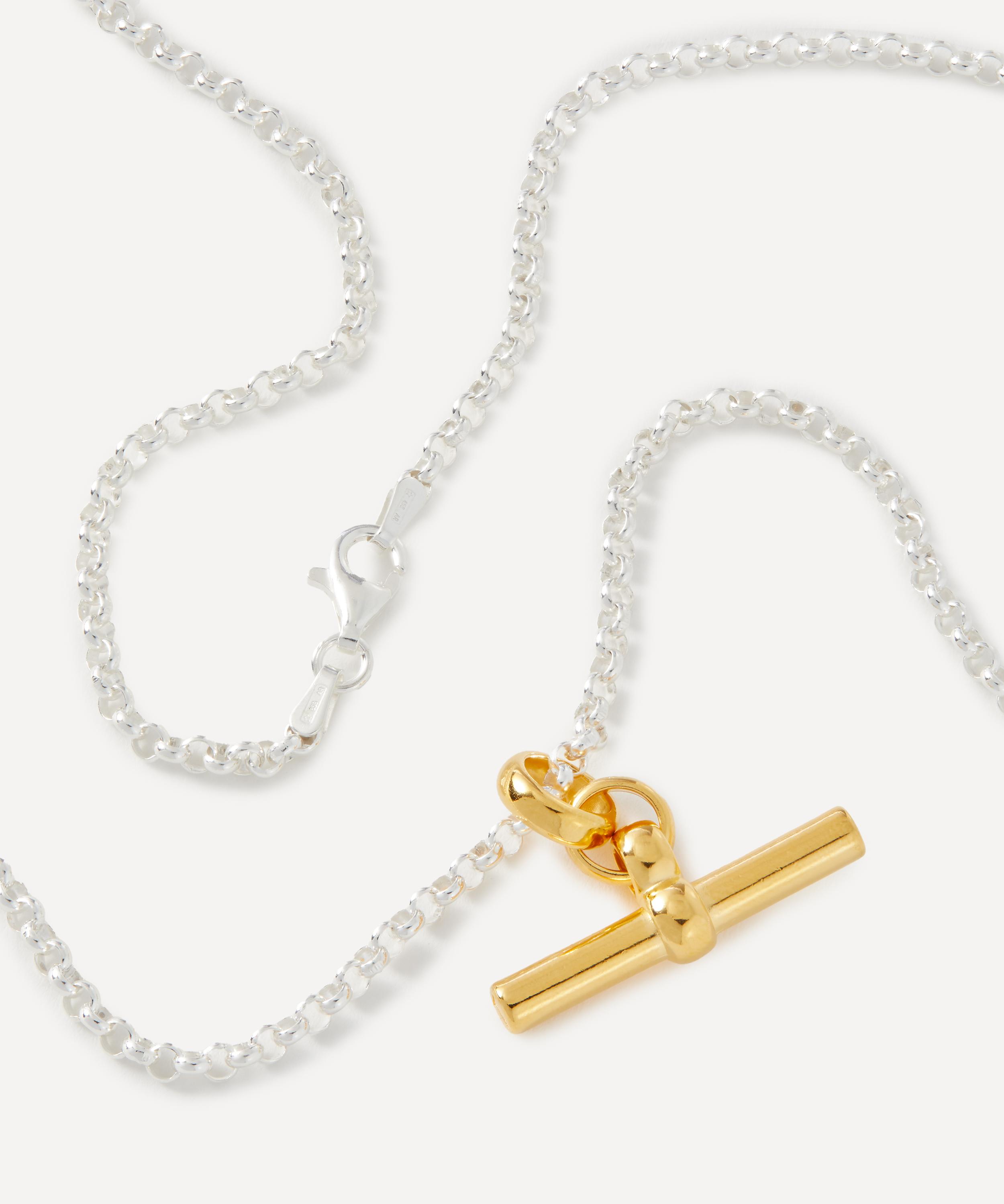 Tilly Sveaas - Mixed Metal T-Bar Pendant Necklace image number 2