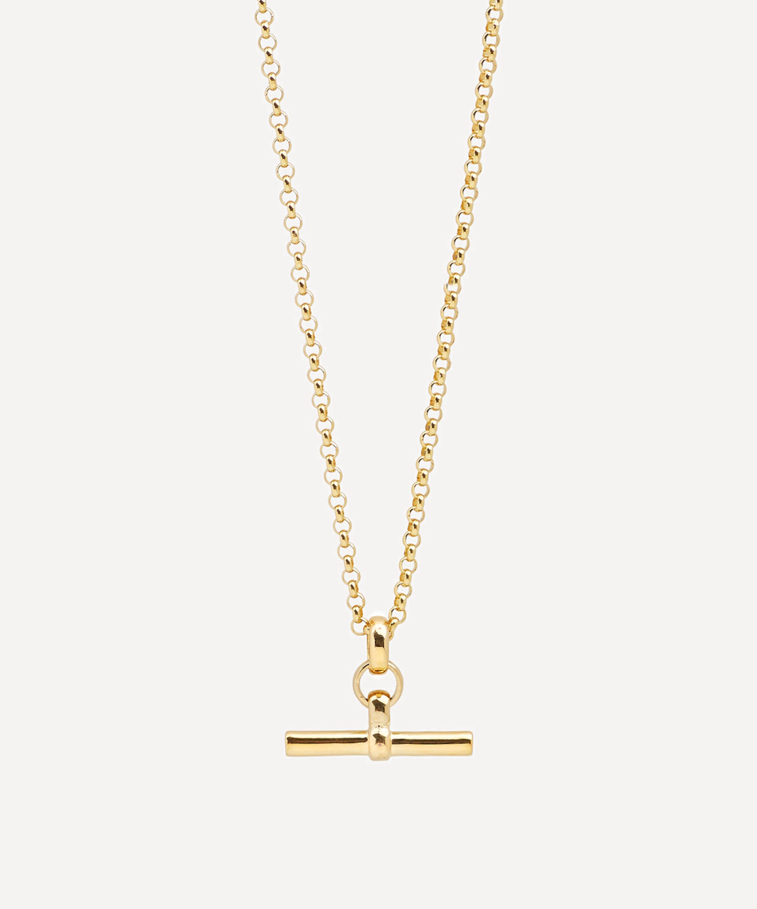 Tilly Sveaas - 18ct Gold-Plated Small T-Bar Pendant Necklace