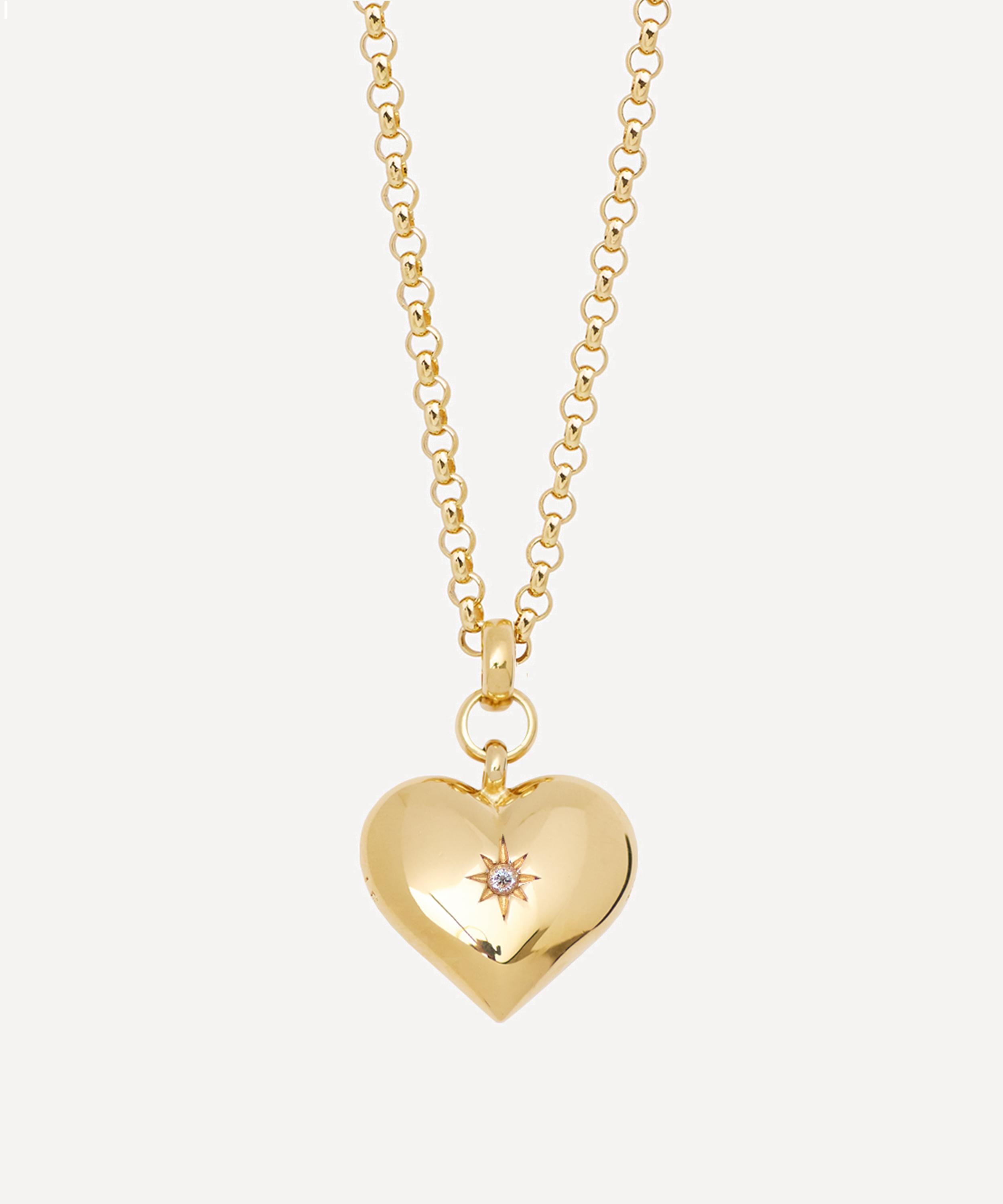 Tilly Sveaas - 18ct Gold-Plated Large Heart Pendant Necklace image number 0