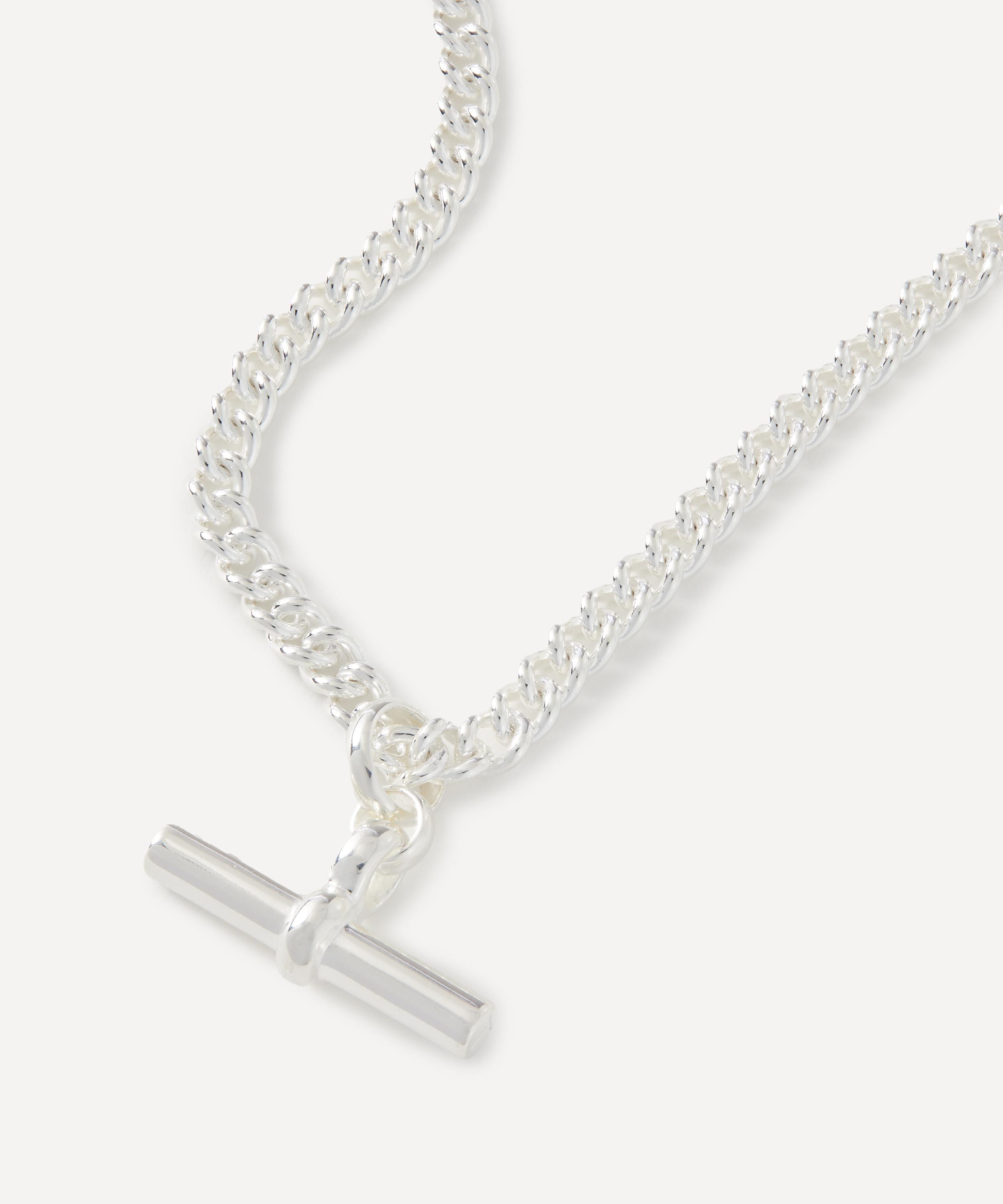 Tilly Sveaas - Sterling Silver T-Bar Curb Chain Necklace