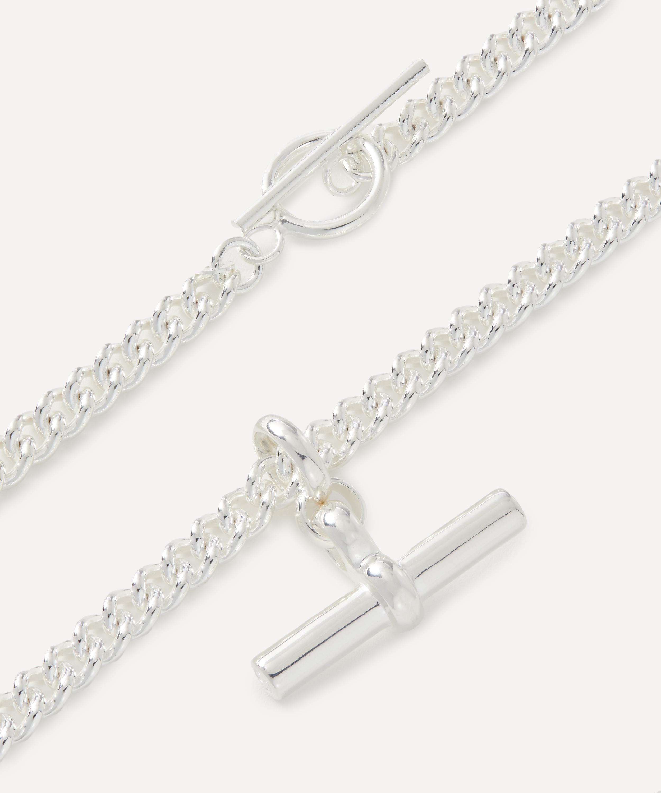 Tilly Sveaas - Sterling Silver T-Bar Curb Chain Necklace image number 2