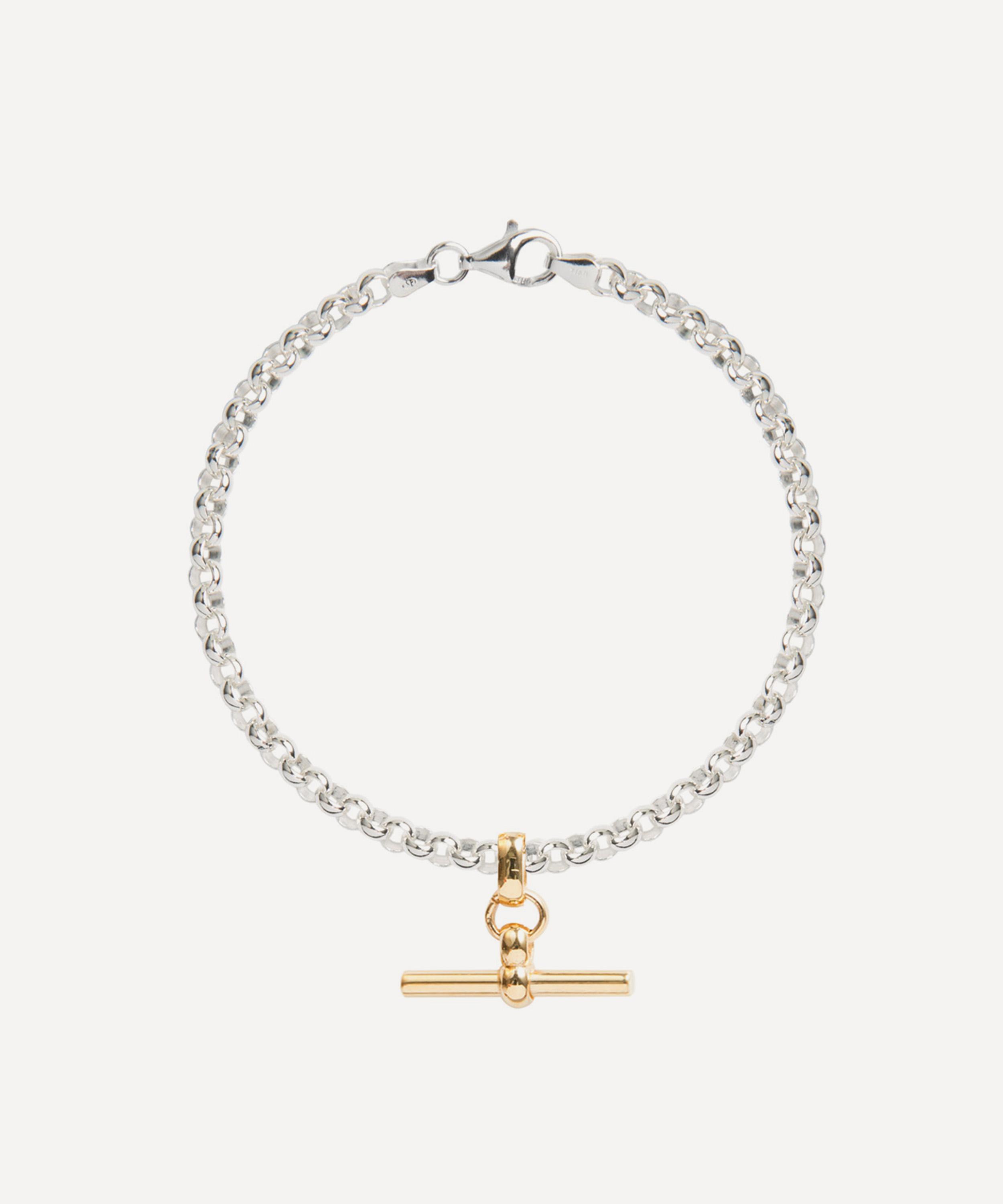 Tilly Sveaas - Mixed Metal T-Bar Belcher Chain Bracelet image number 0
