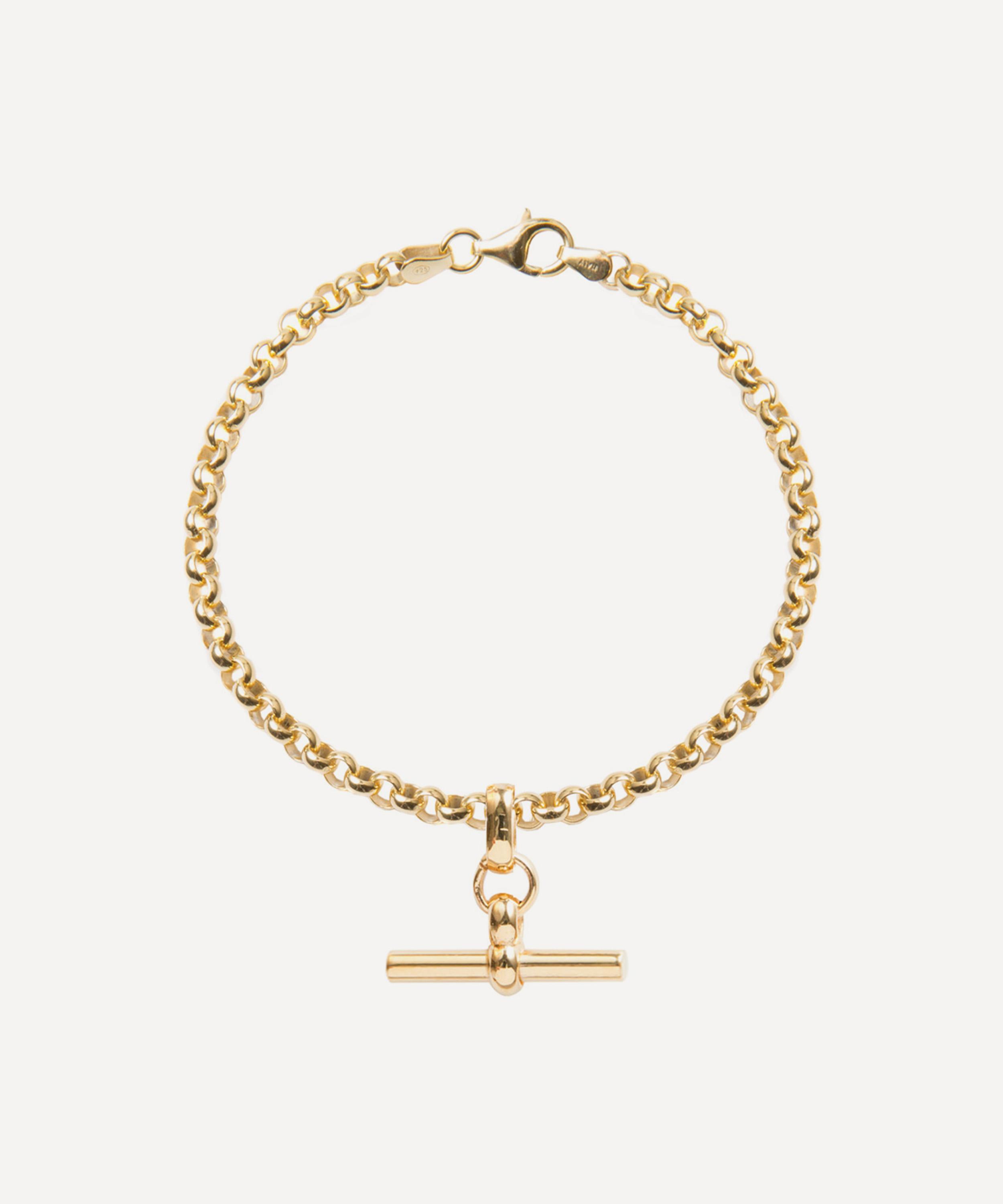Tilly Sveaas - 18ct Gold-Plated T-Bar Belcher Chain Bracelet image number 0