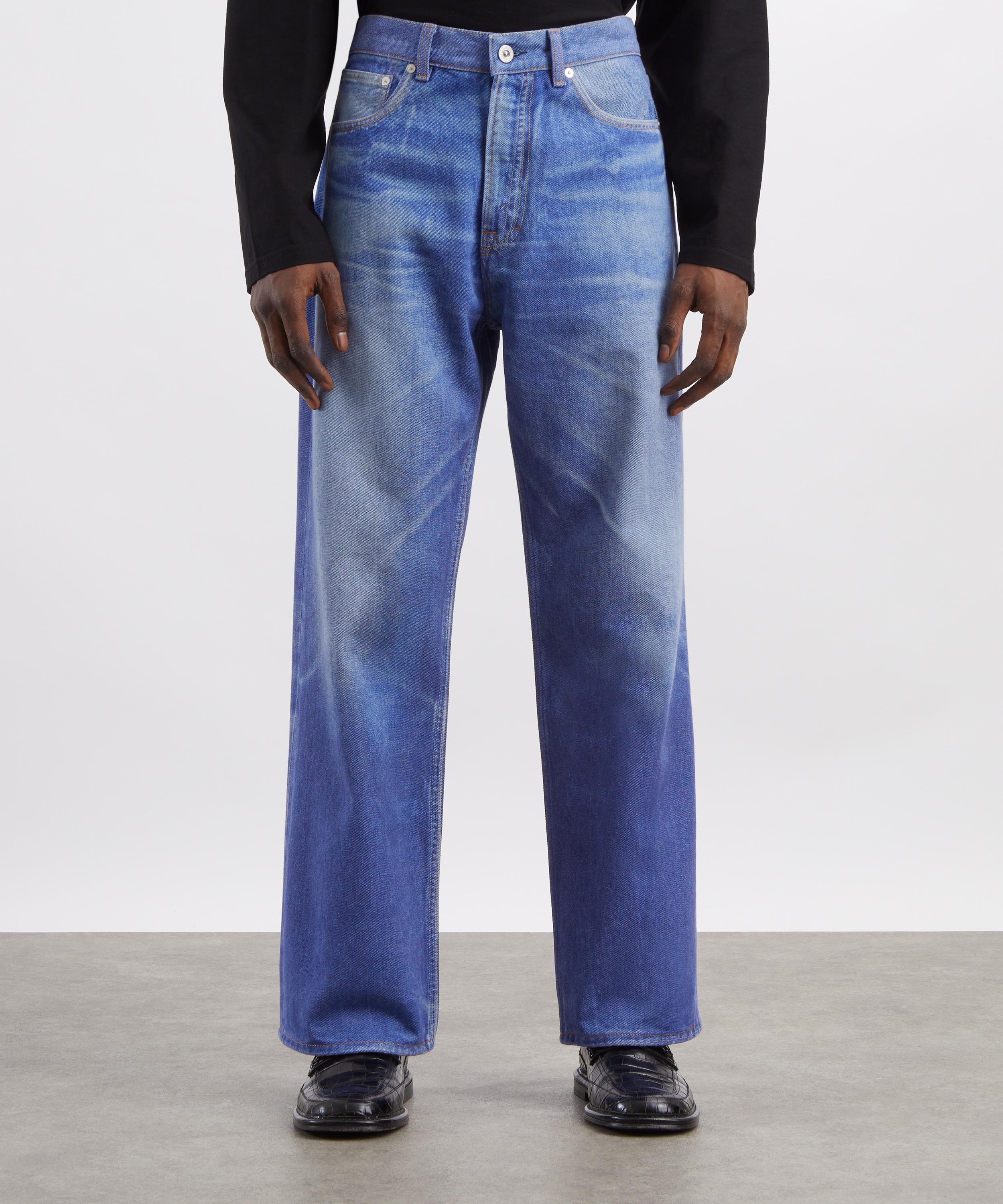 Our Legacy - Third Cut Digital Blue Aurora Print Jeans image number 2