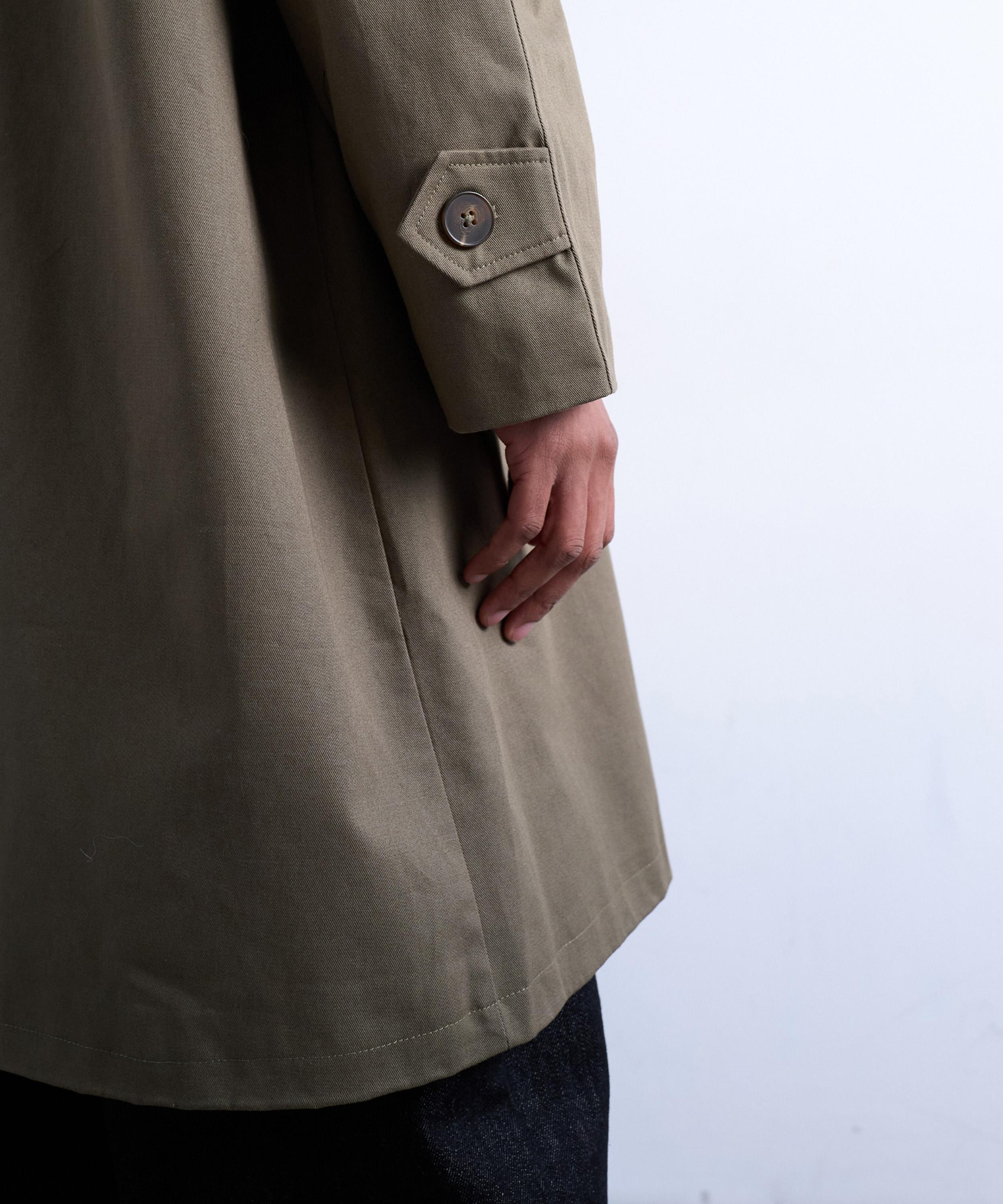 TOPMAN - Khaki Cotton Mac Coat image number 3