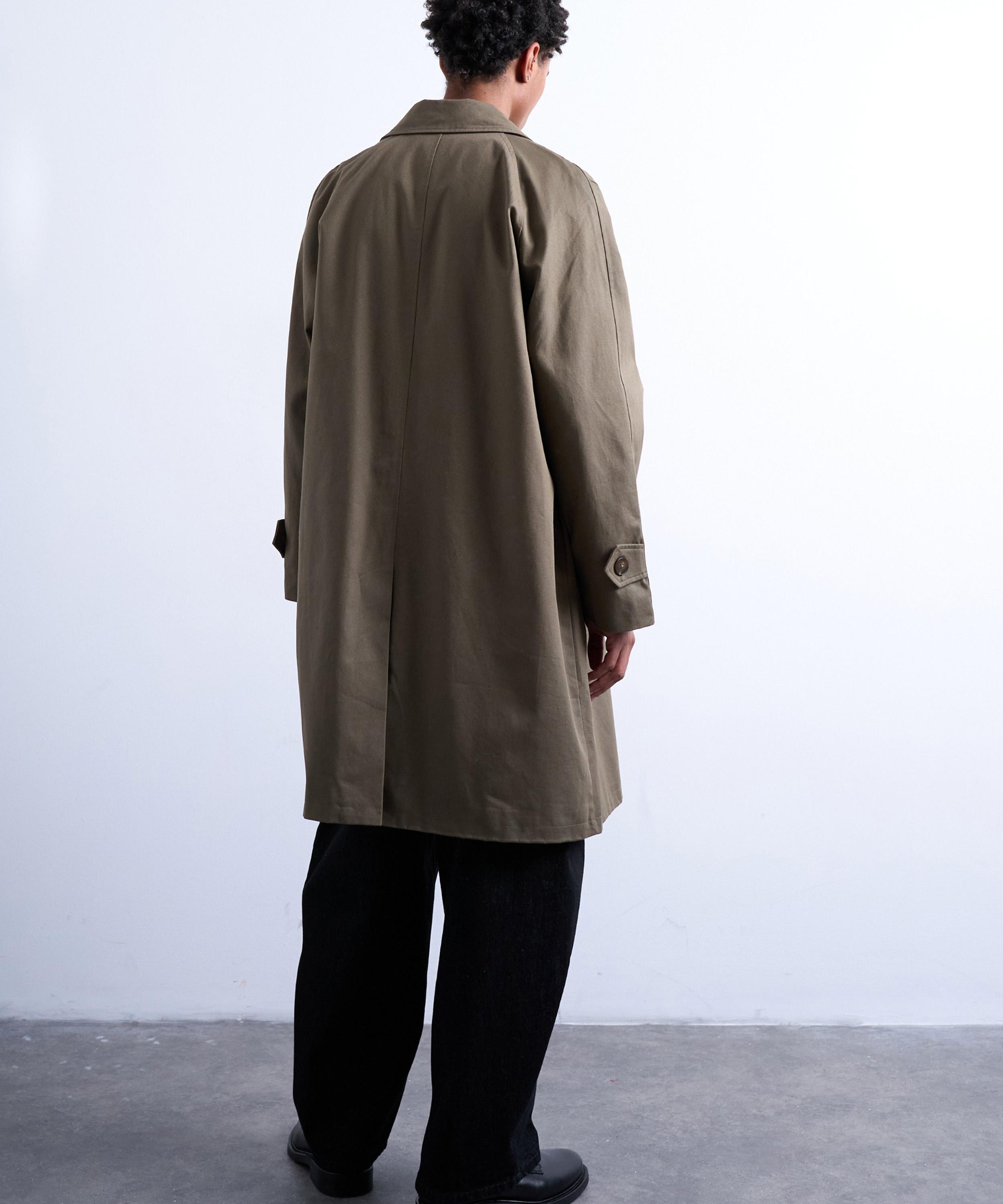 TOPMAN - Khaki Cotton Mac Coat image number 4